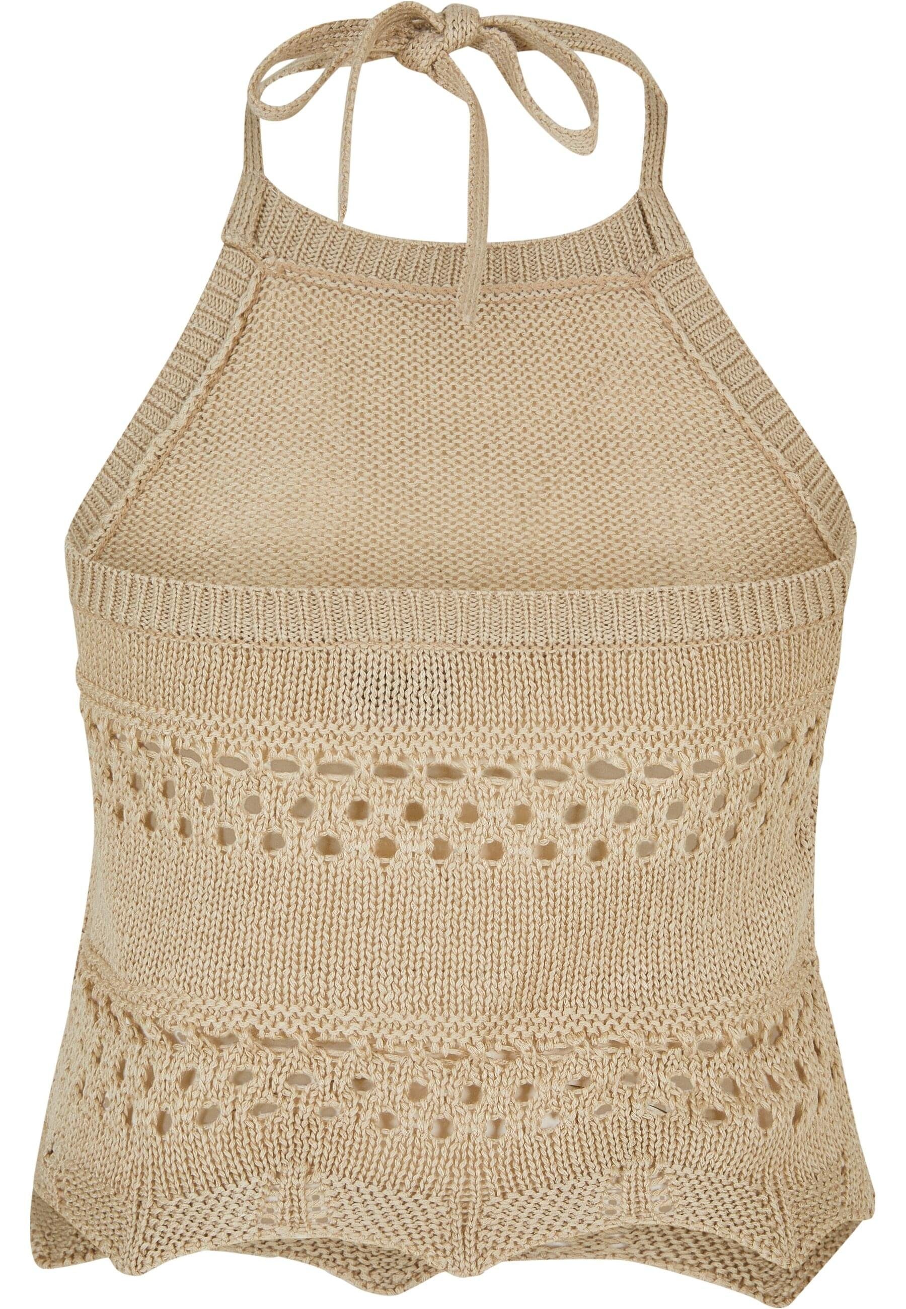 URBAN CLASSICS Muskelshirt Urban Classics Damen Ladies Short Crochet Knit N günstig online kaufen