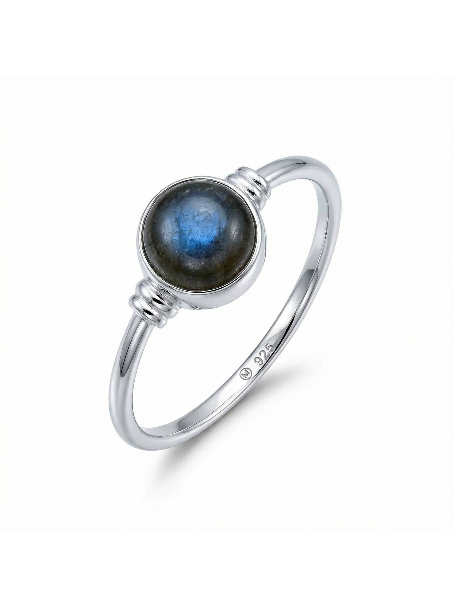 Silberring TOLU aus 925 Silber mit Labradorit