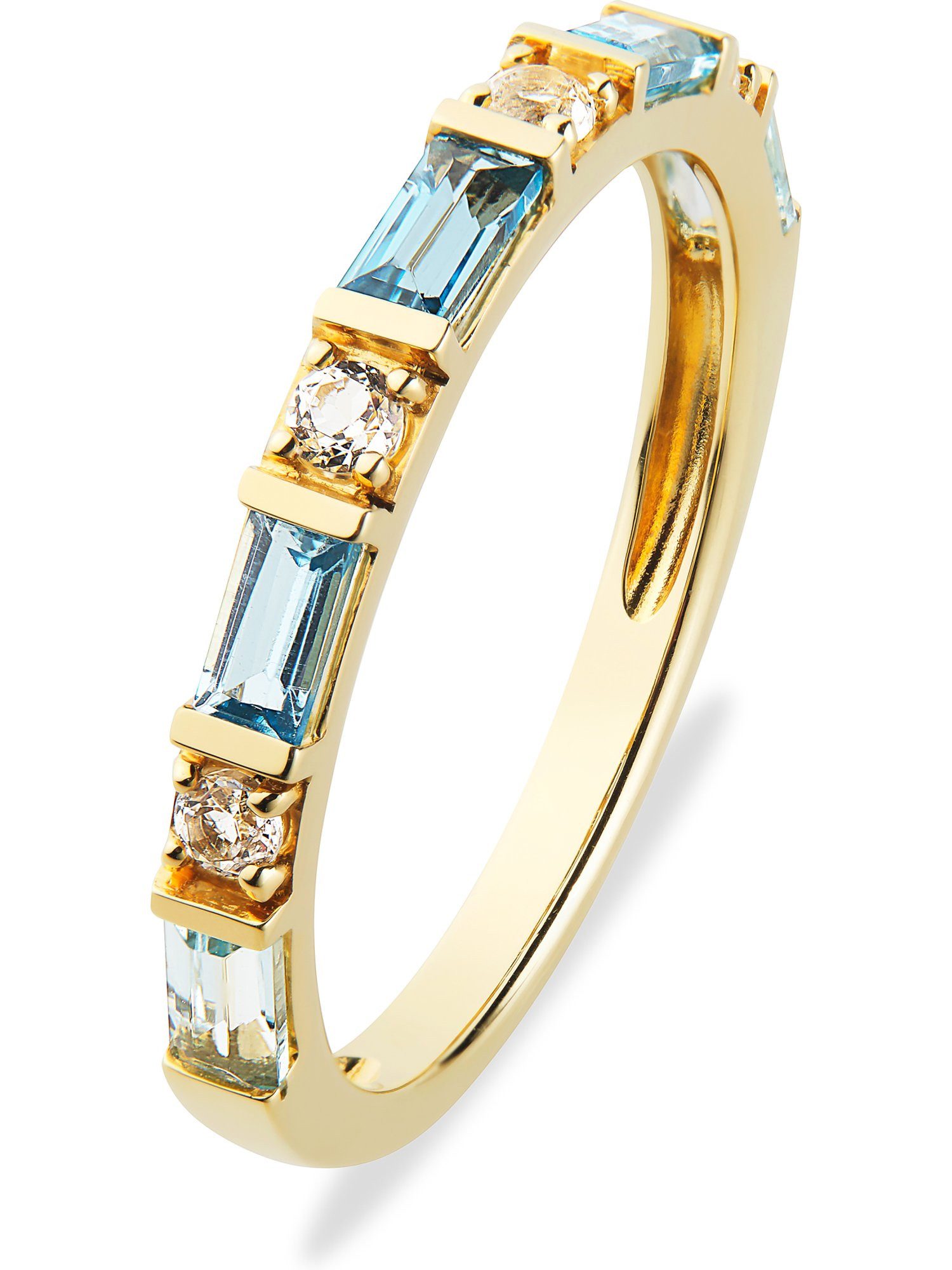 CHRIST Goldring CHRIST Damen-Damenring 585er Gelbgold 1 Topas günstig online kaufen