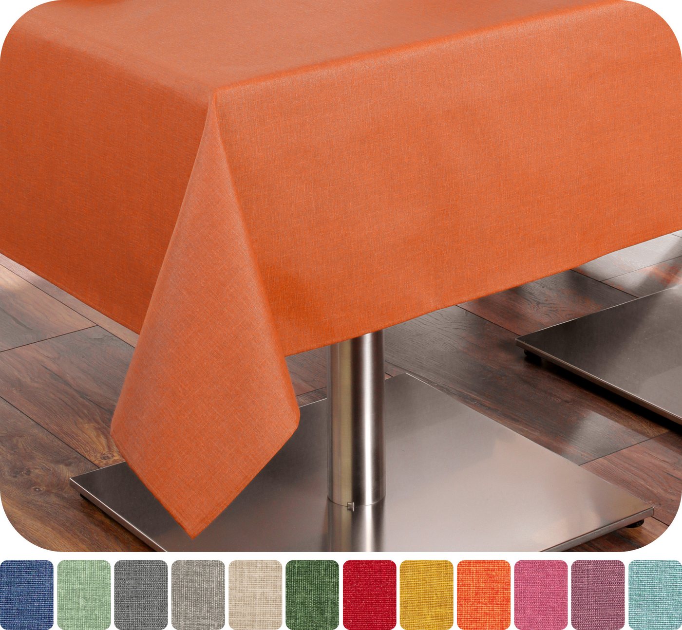 Beautex Tischdecke Leinenoptik wasserabweisend, fleckabweisend und pflegeleicht (1-tlg), Hochwertiger Saum, waschbar bis 40°C, 70% Baumwolle, 30% Polyester