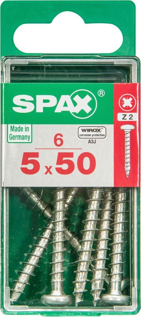 SPAX Holzbauschraube Spax Universalschrauben 5.0 x 50 mm TX 20 - 6 Stk.