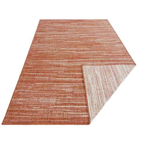 Teppich Mèlange, ELLE DECORATION, rechteckig, Höhe: 5 mm, Flachgewebe, In-& Outdoor, Modern, Wendeteppich, Balkon, Wohnzimmer