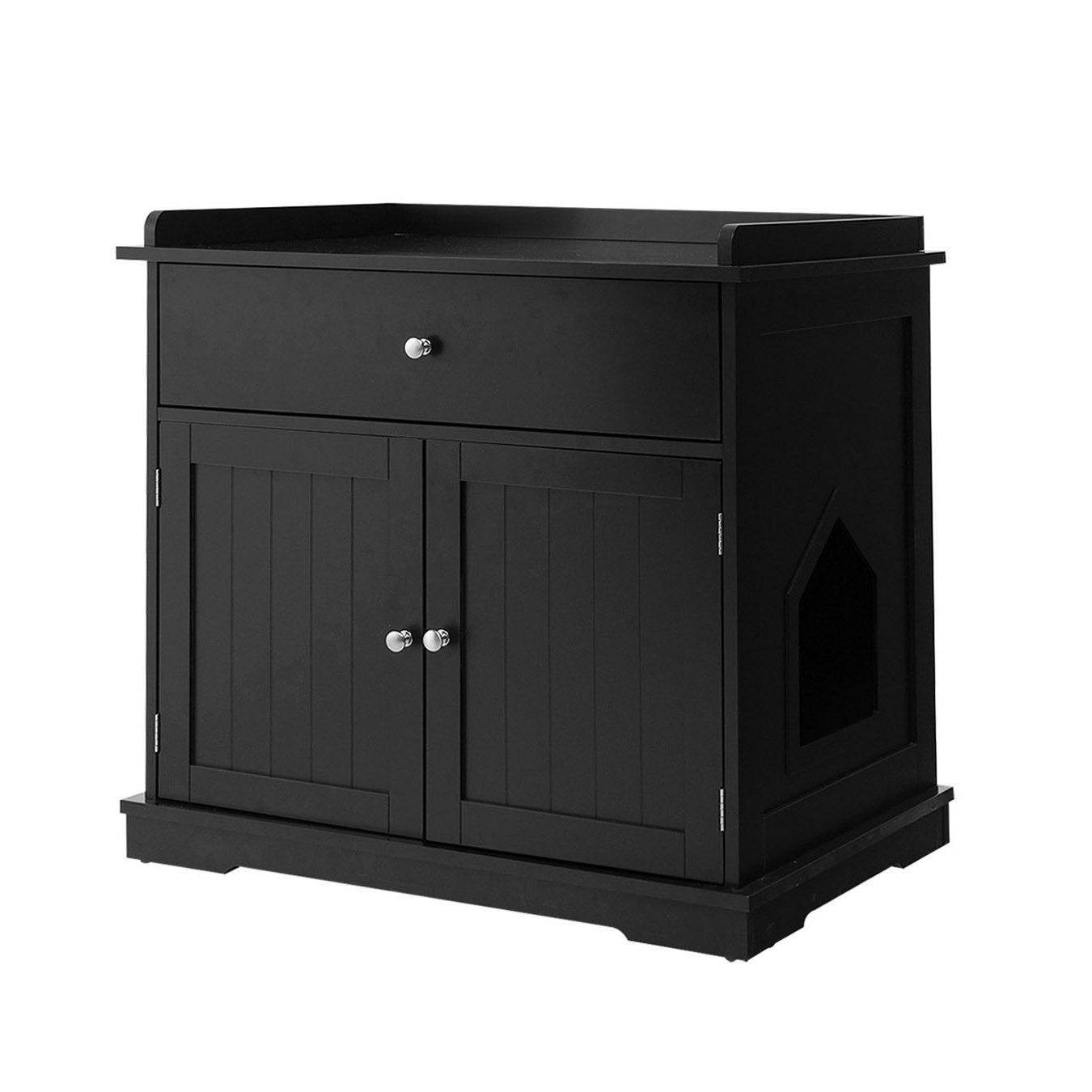 COSTWAY Tierhaus Katzenschrank, Katzenhaus, mit Schublade & Tür & Eingang, günstig online kaufen