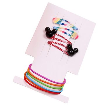 Sarcia.eu Haarspange Minnie Mouse Haarschmuck Set für Mädchen, Schnallen + Gummibänder