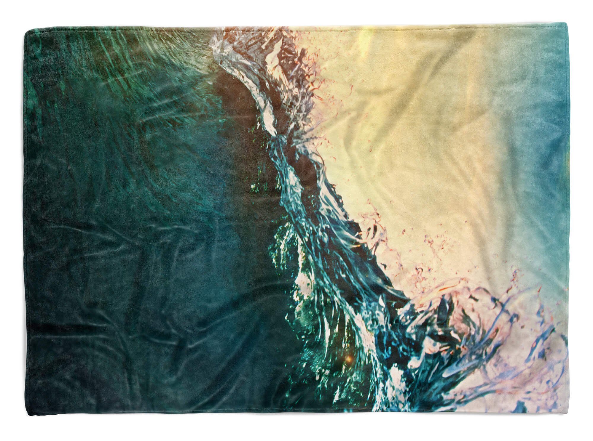 Sinus Art Handtücher Handtuch Strandhandtuch Saunatuch Kuscheldecke mit Fotomotiv Meer Wasser Himmel, Baumwolle-Polyester-Mix (1-St), Handtuch
