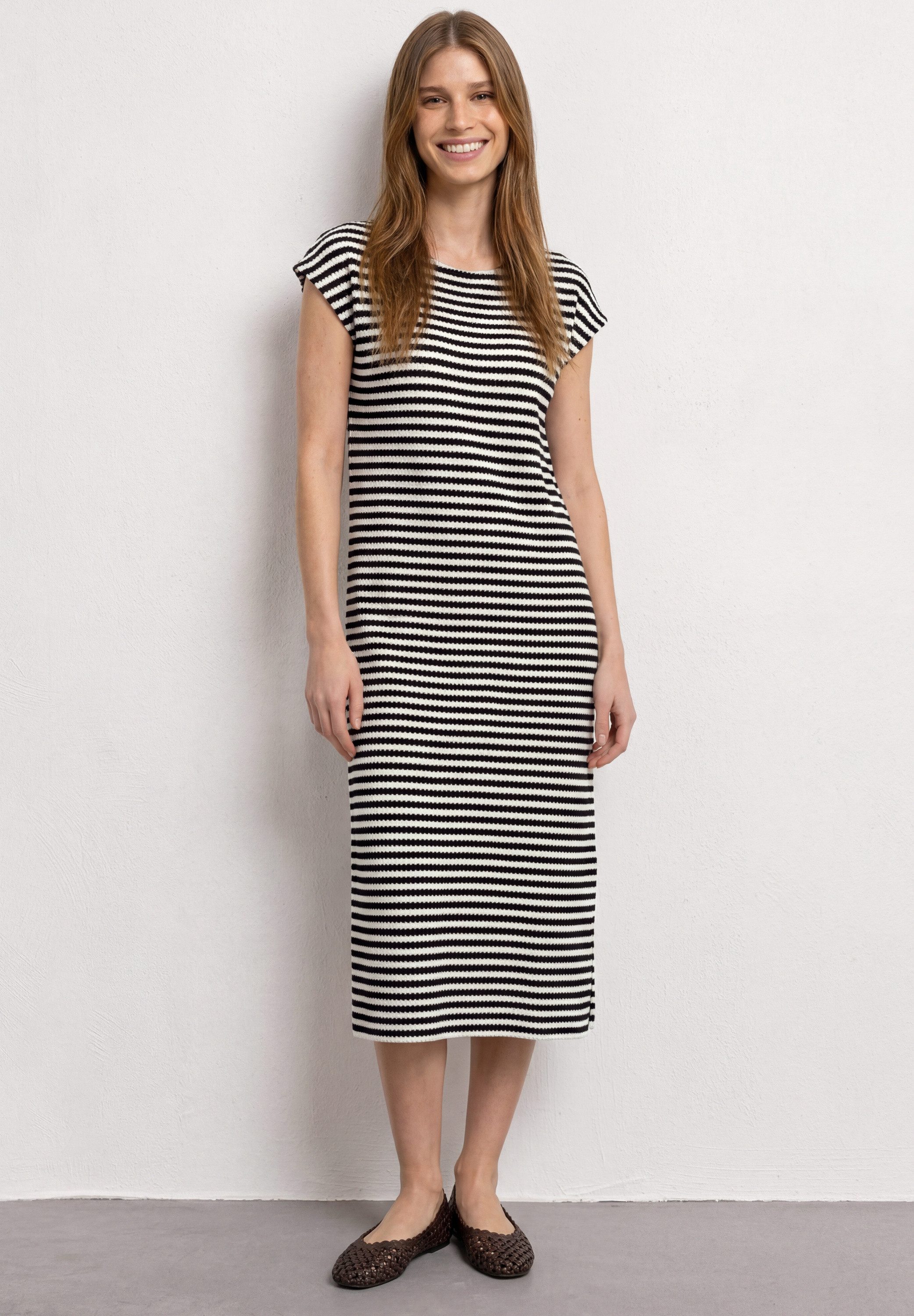 STREET ONE Midikleid mit Streifen