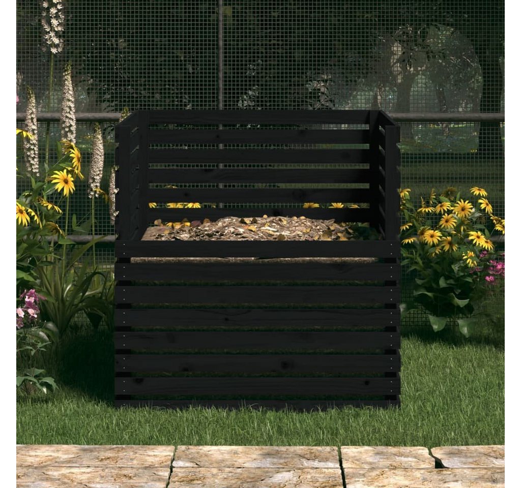 Thumbnail - vidaXL Komposter Komposter Schwarz 100x100x102 cm Massivholz Kiefer, (1 St)