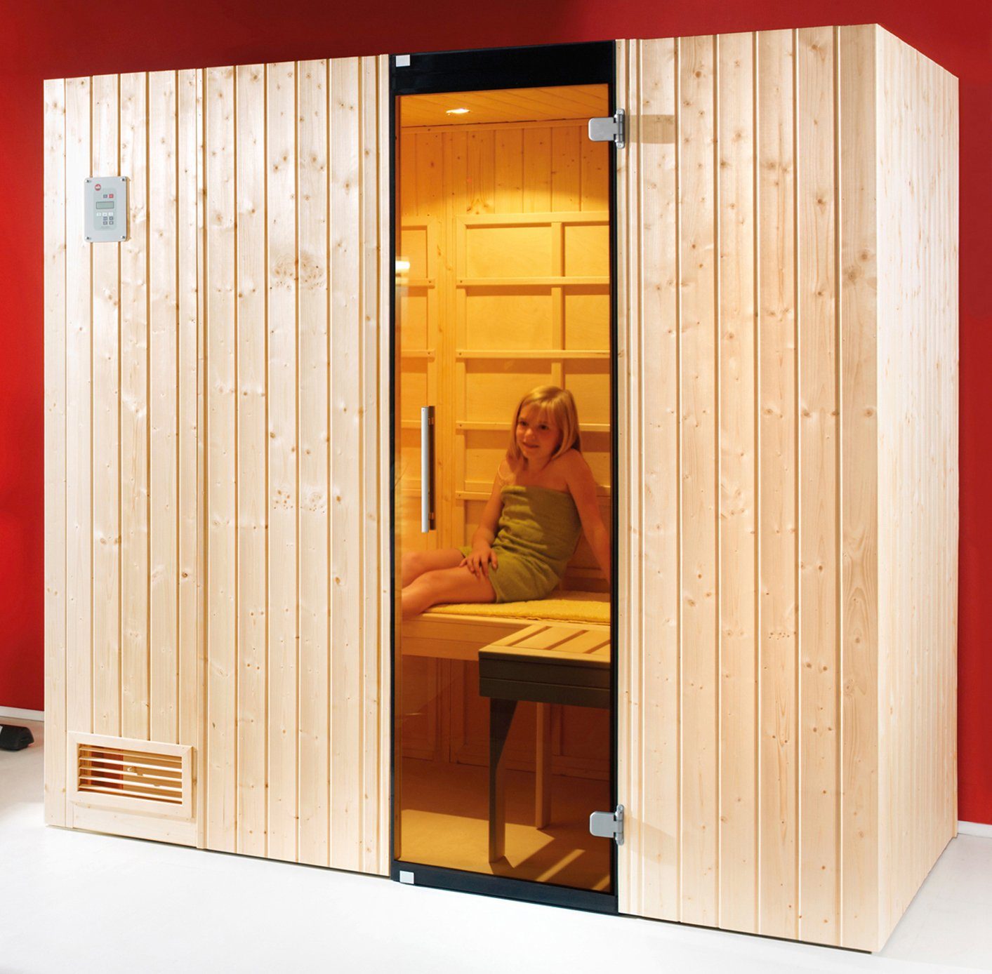 weka Infrarotkabine Alaro, BxTxH: 212 x 121 x 199 cm, 76 mm, (Set) inkl. Saunaofen