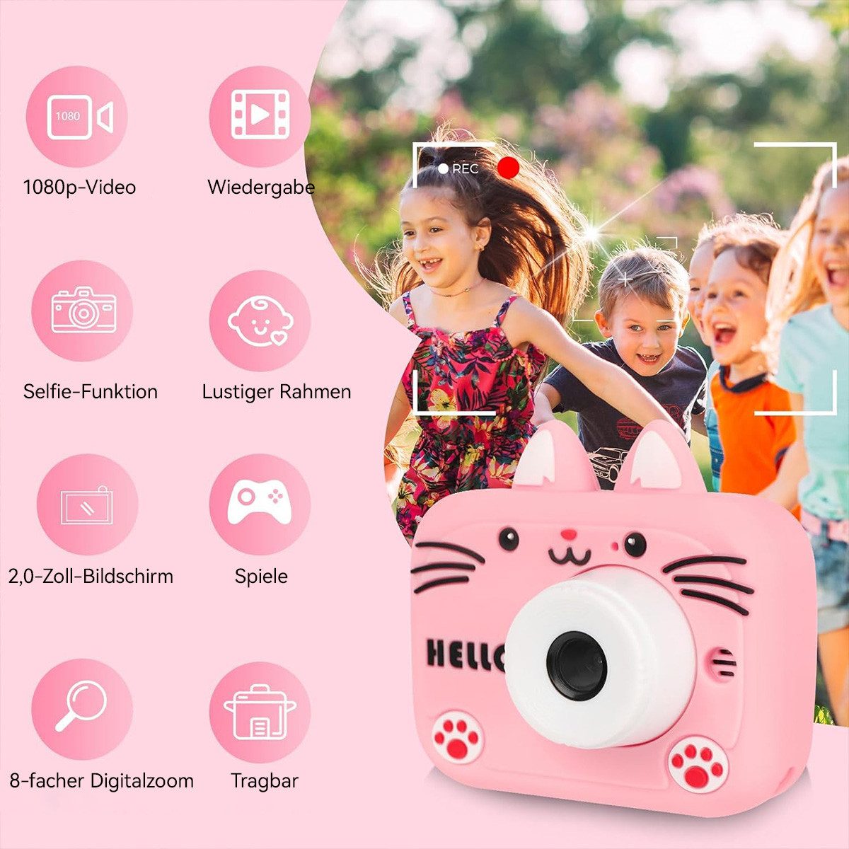 NICEWIN Spielzeug-Kamera 2" Display 1080P, Digitalkamera günstig online kaufen