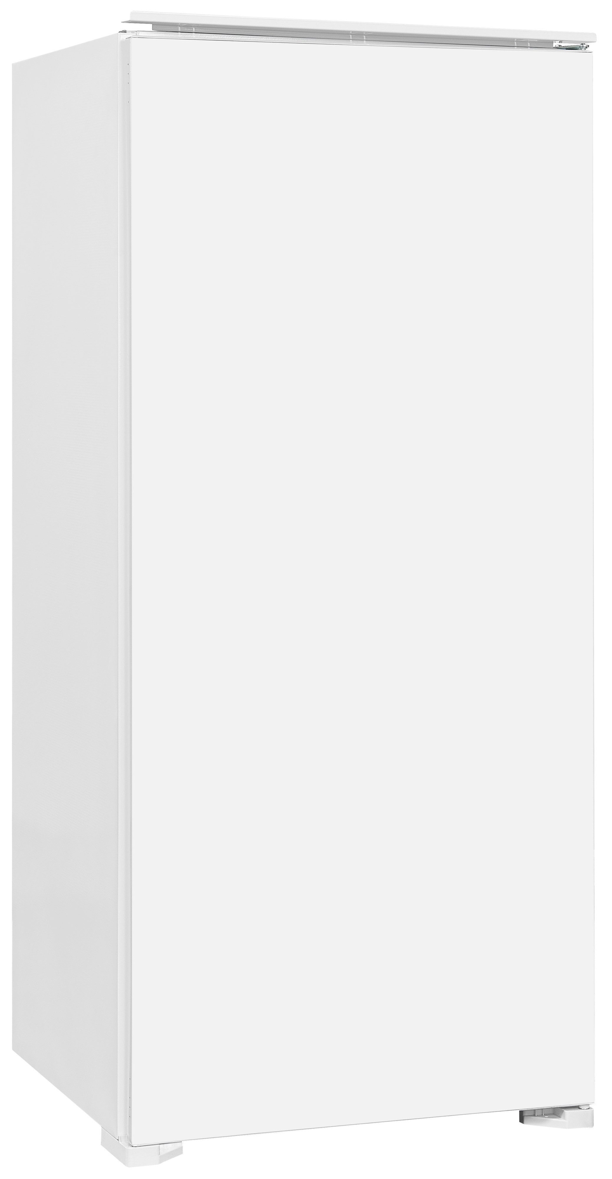 exquisit Einbaukühlschrank EKS201-V-E-O040E, 123 cm hoch, 54 cm breit, Schlepptür-Montage: Gerätetür wird mit der Schranktür mitgeschleppt