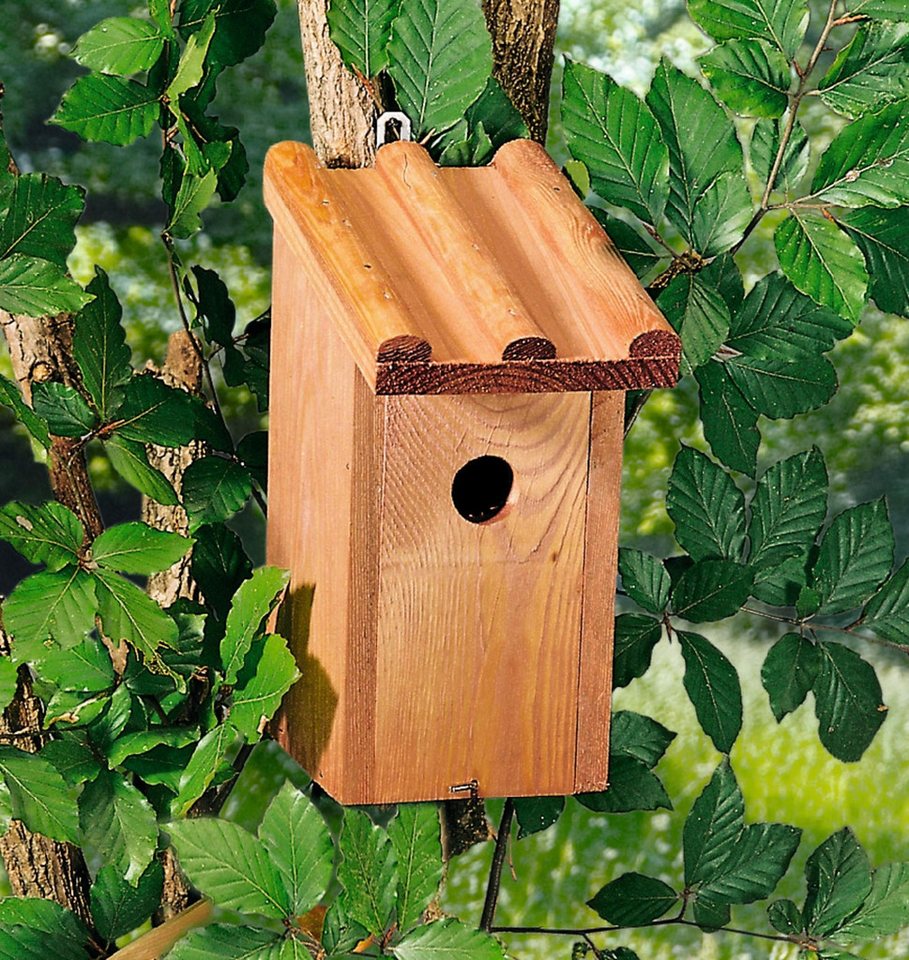 Thumbnail - Frank Flechtwaren Vogelhaus Nistkasten aus Holz mit Tür, Vogelhäuschen, Vogelhaus