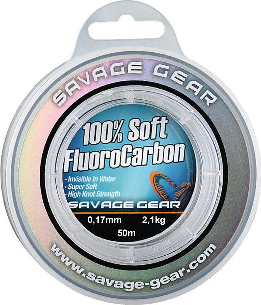 Savage Gear Angelschnur Savage Gear Soft Fluorocarbon 0,17mm 50m 2,1kg, (50-St)