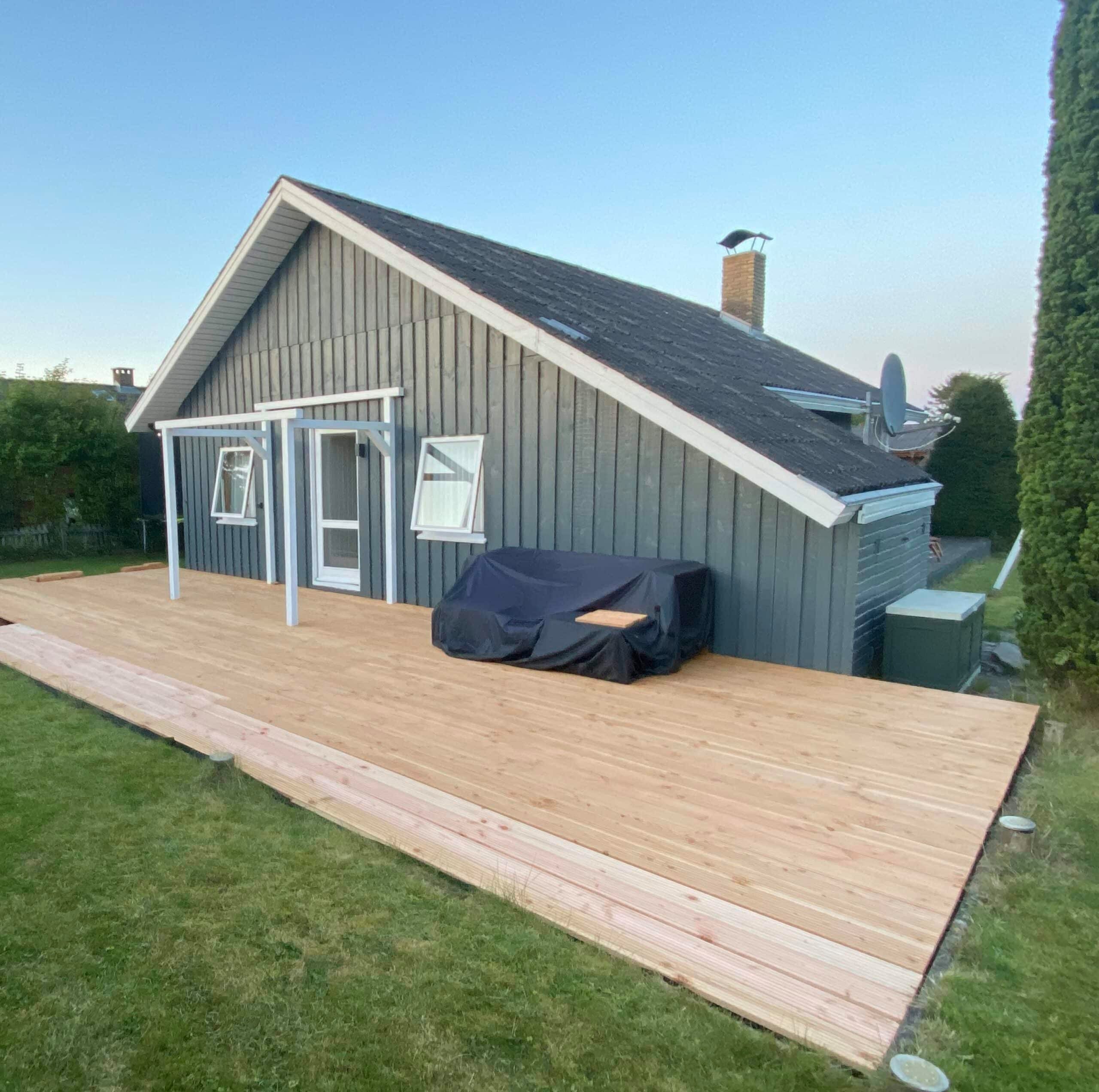 Woodtex Terrassendielen WOODTEX Holz Terrassendiele Nadelholz Hellbraun Outdoor, BxL: je 13.8x400 cm, 24 mm Stärke