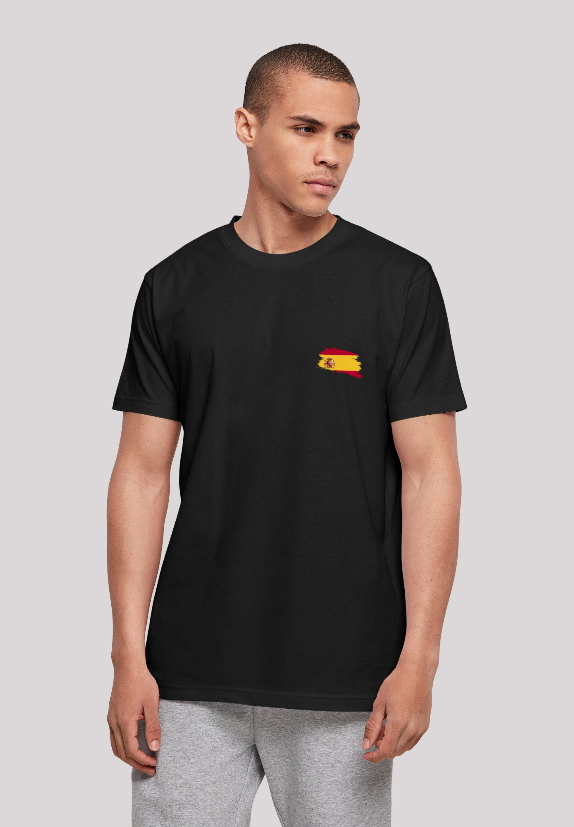 F4NT4STIC T-Shirt Spain Spanien Print Flagge schwarz