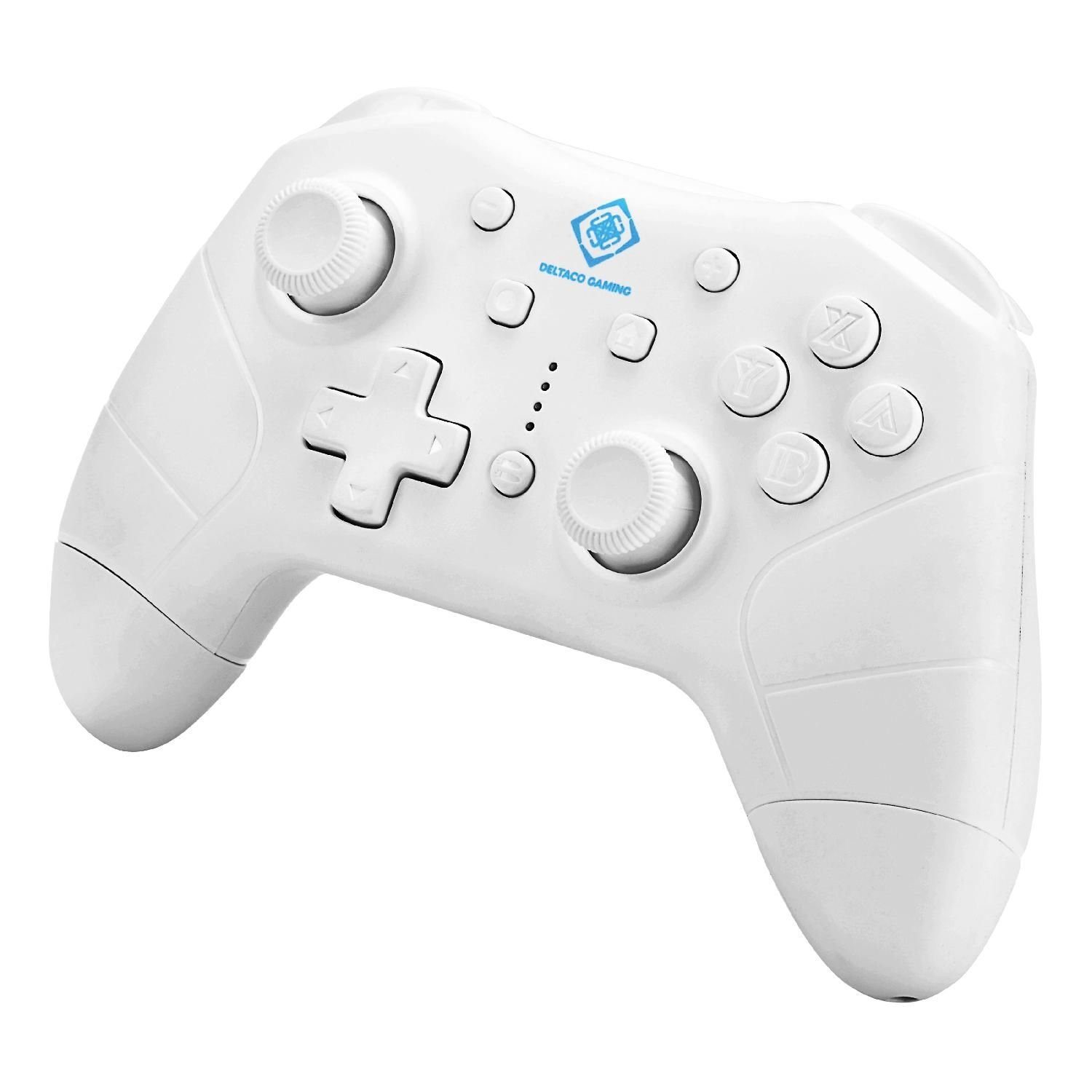 Gaming Switch Nintendo 600 Bluetooth weiß mAh Wireless) Controller DELTACO Bluetooth, (3D Gaming-Controller Joysticks,
