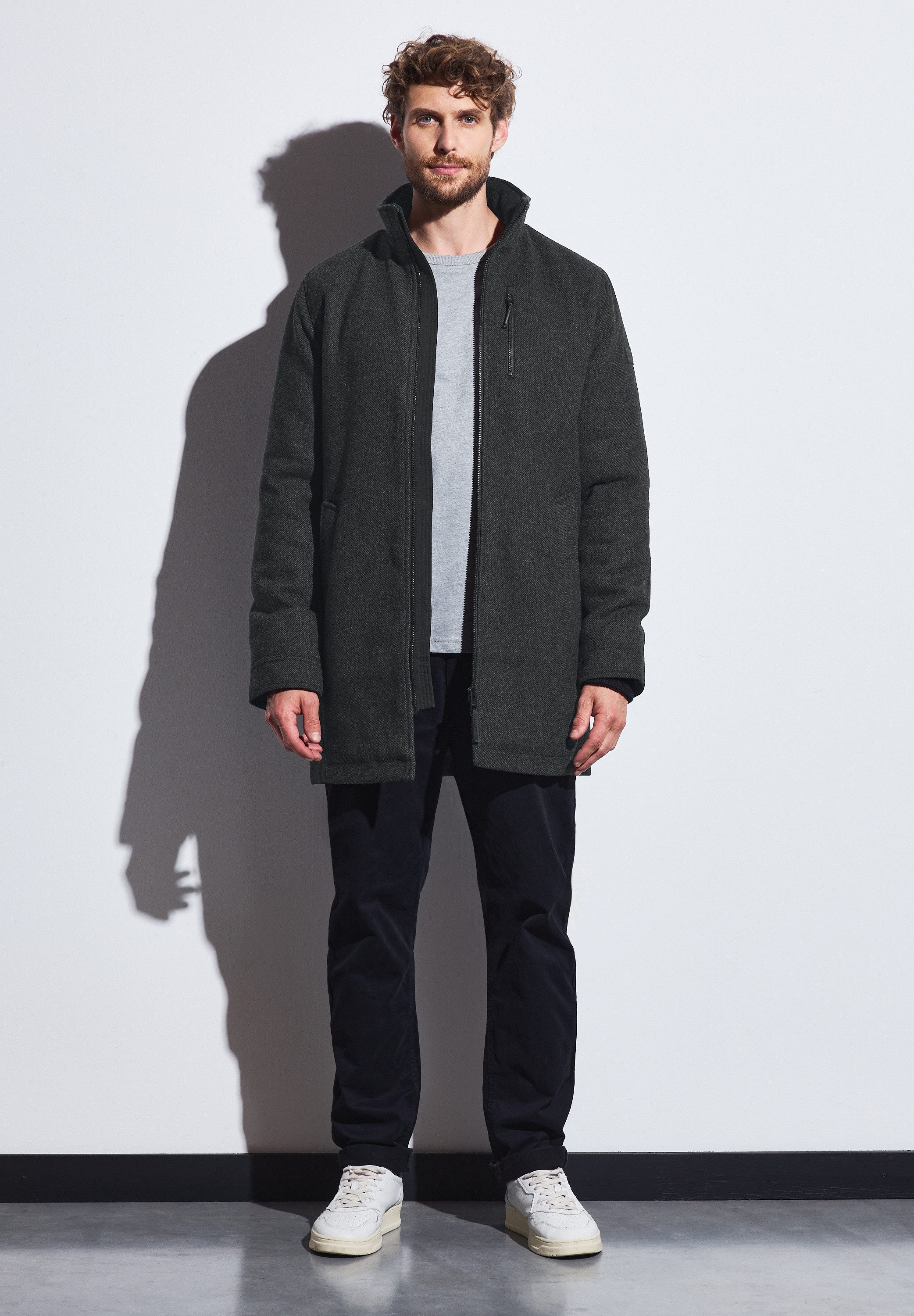 STREET ONE MEN Kurzmantel mit Stehkragen