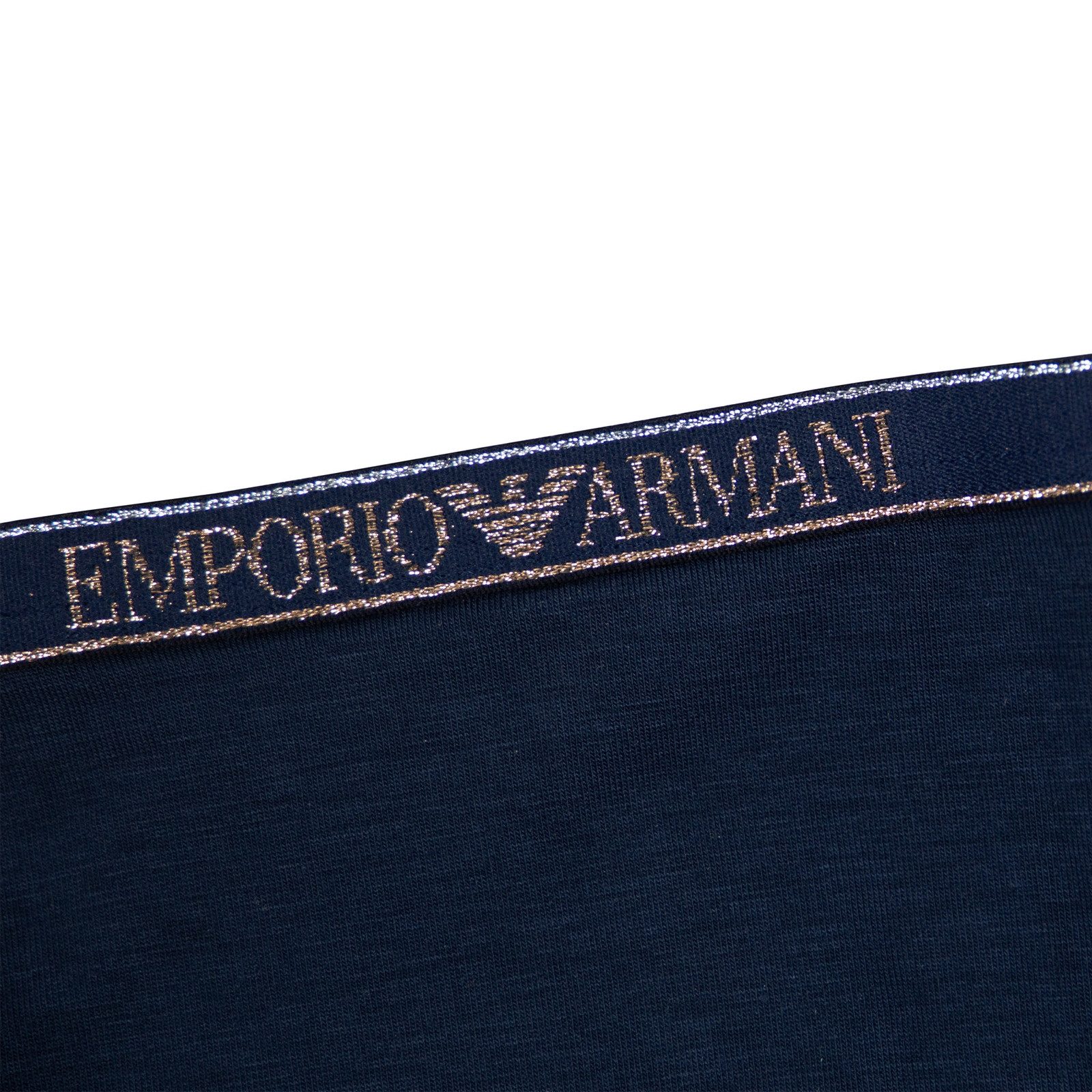 Emporio Armani Brasilslip 2er Pack Brazilian Slip (2-St) mit elastischem Logobund in metallischem Glanz