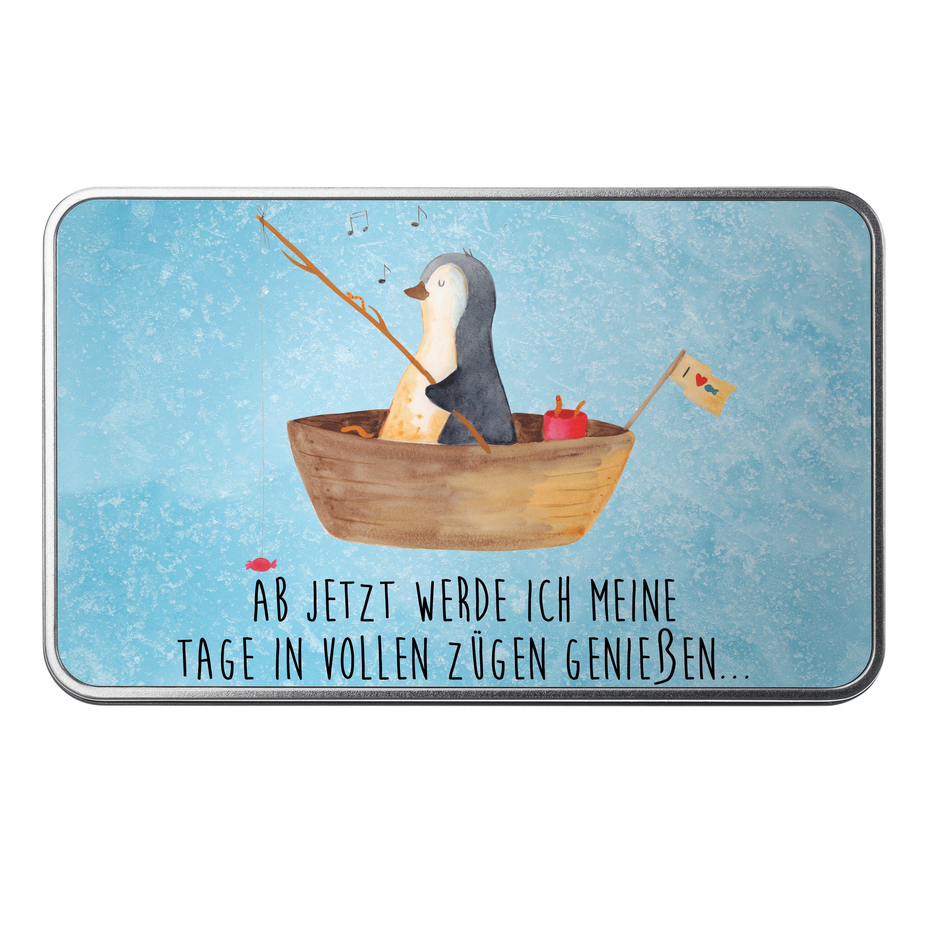 Mr. & Mrs. Panda Dose Pinguin Angelboot - Eisblau - Geschenk, genießen, Vesperdose, Vorrats (1 St)