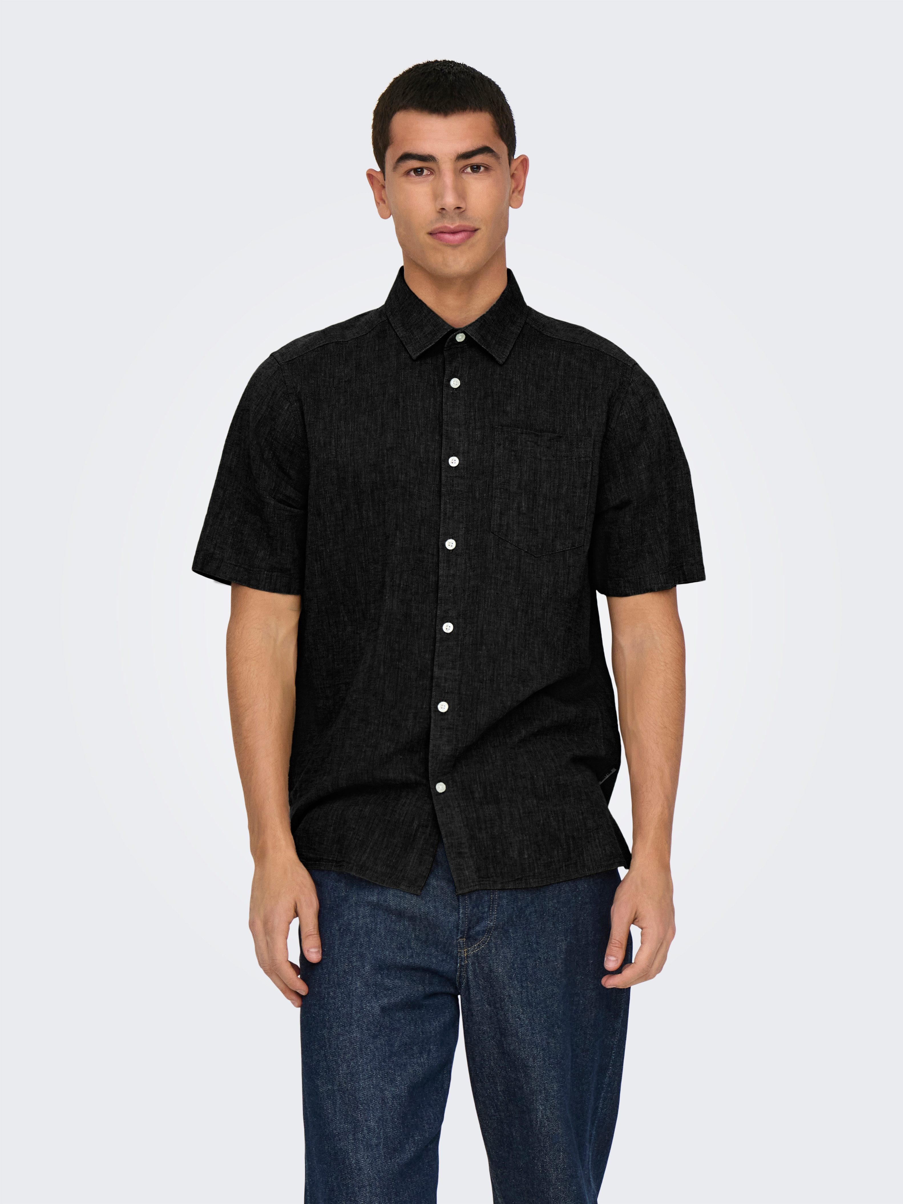 ONLY & SONS Kurzarmhemd ONSCAIDEN LIFE günstig online kaufen