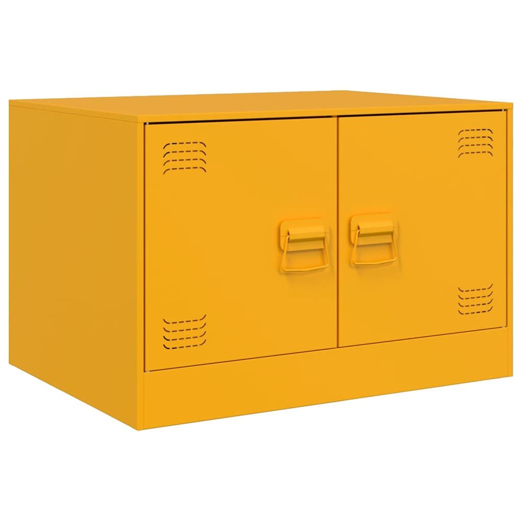 vidaXL Couchtisch Couchtisch Senfgelb 67x50x44 cm Stahl (1-St)