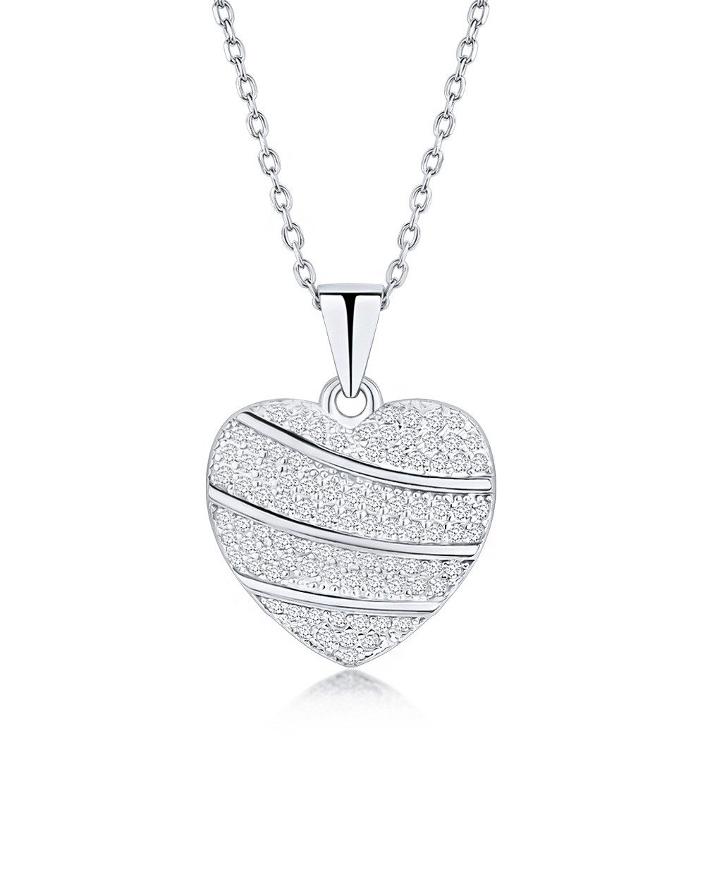 Herzkette 'Allison' Damen Halskette Silber 925 Herz Anhänger