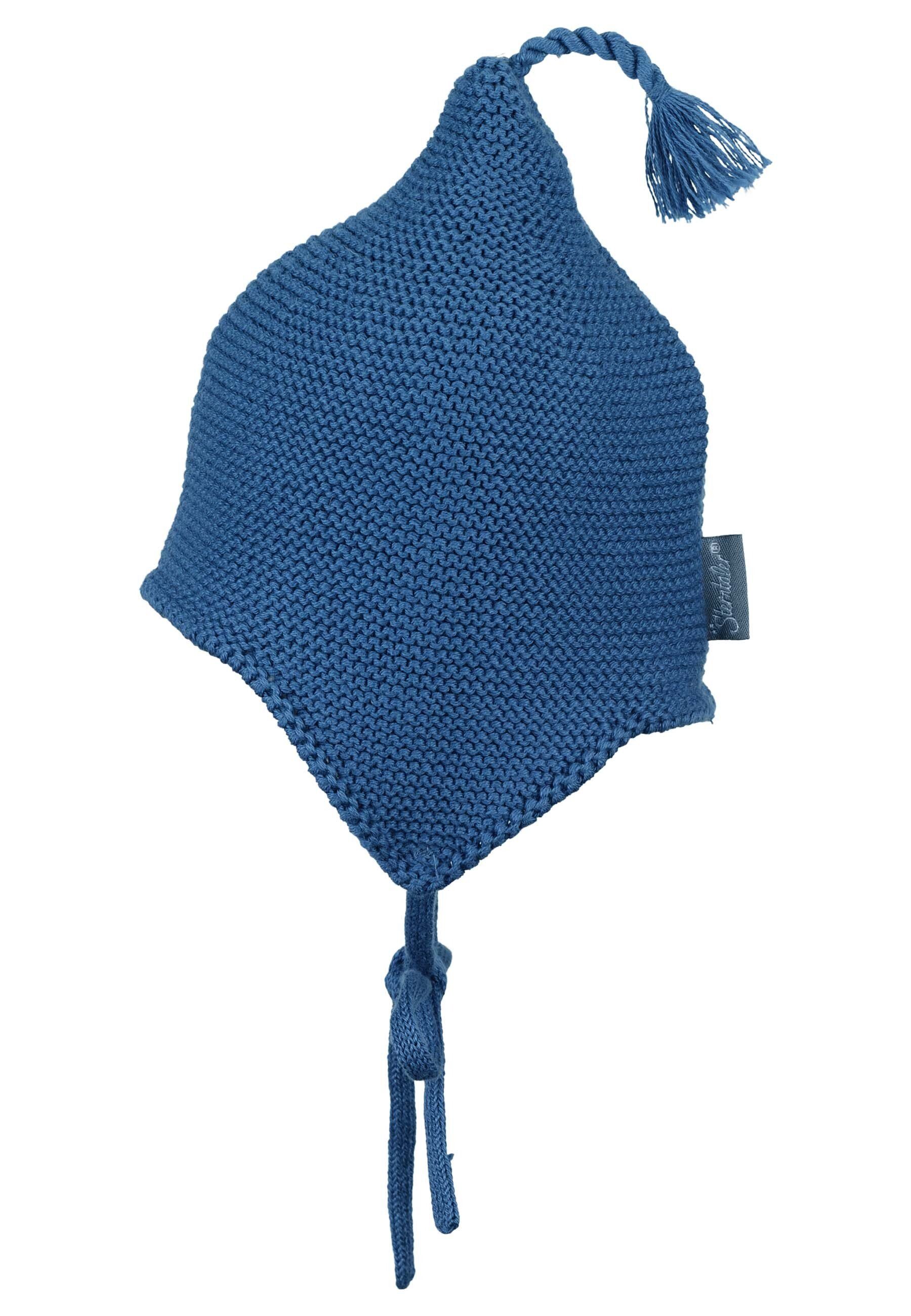 Strickmütze Sterntaler® GOTS Zipfel (1-St) Strickmütze blaufarbig