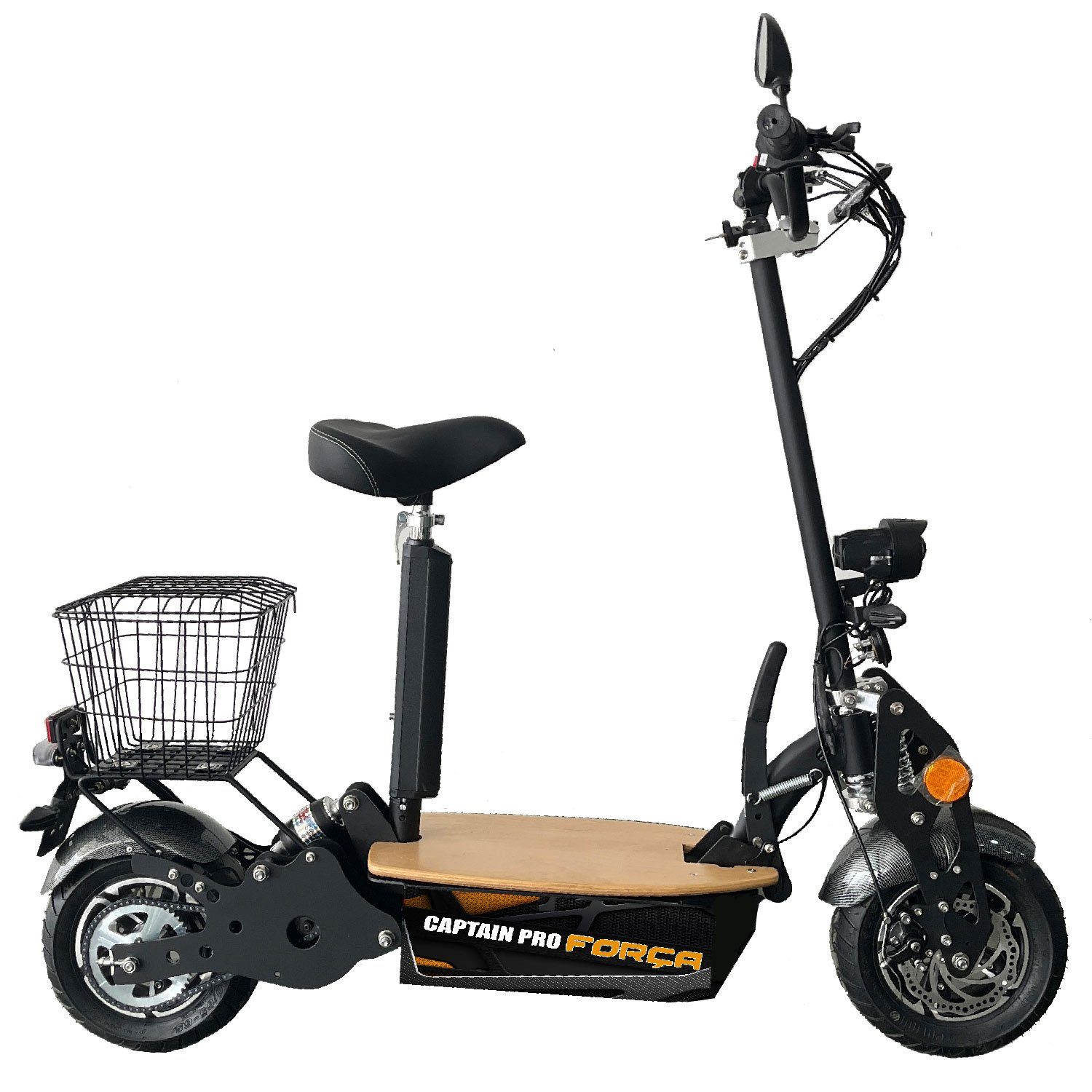 Forca E-Scooter Captain Pro Elektro-Scooter bis 50 km/h Topspeed - 40AH Lithium Akku, 50,00 km/h, (Set, Captain Pro 2000W 50km/h 40AH LithiumAkku)