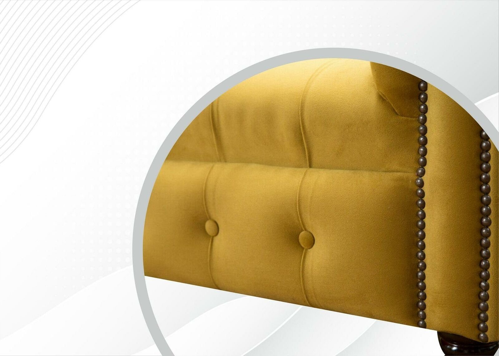 JVmoebel Sessel, 1.5 Lounge Stoff Sessel Design Neu Chesterfield Club Sitzer Sofas