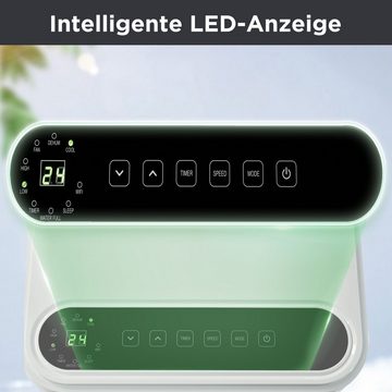 Merax 3-in-1-Klimagerät 7000 BTU/h mit Wifi und Fernbedienung, 24h-Timer, mobile Klimaanlage für 80 m³ inkl. APP, Luftentfeuchter