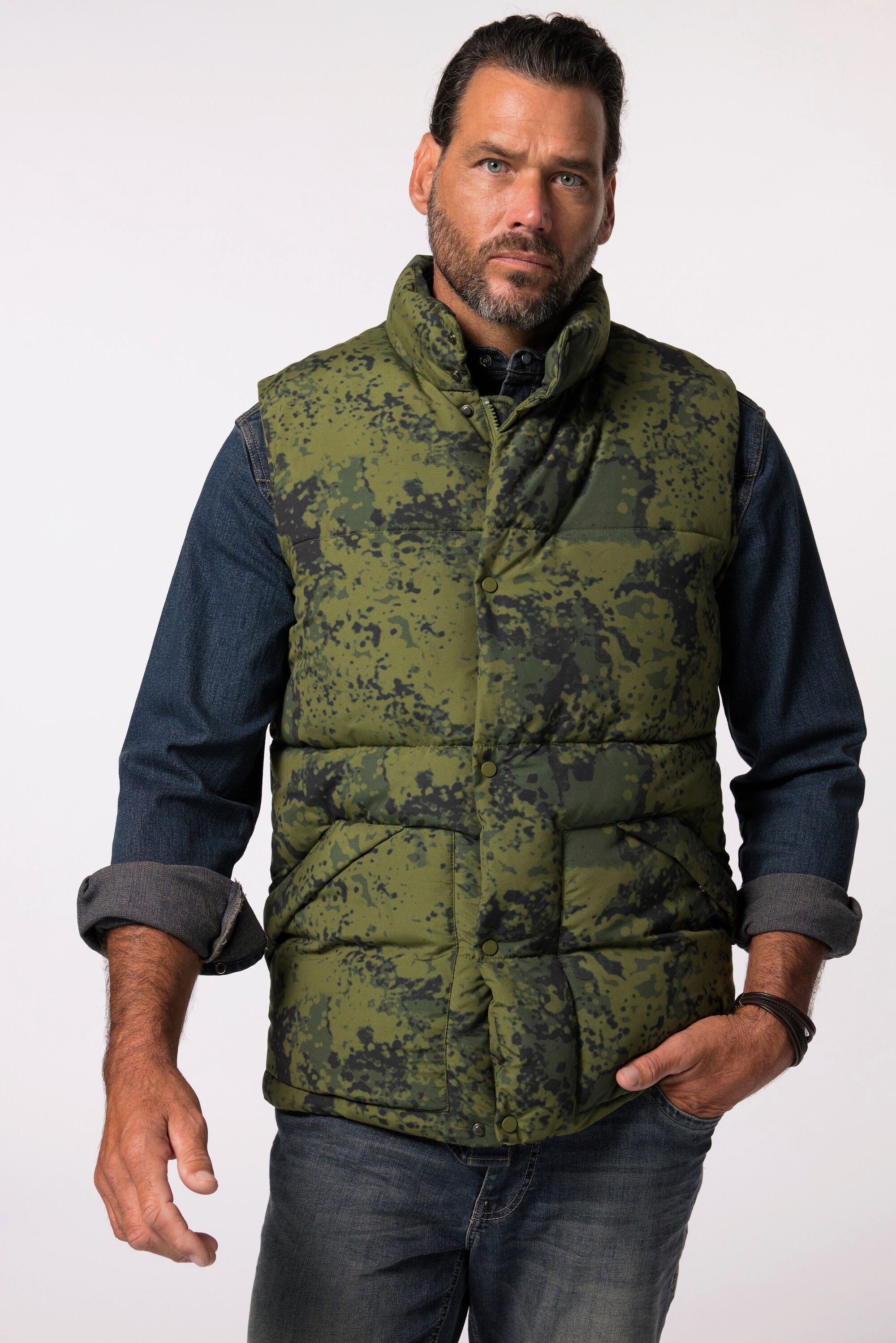 Steppweste JP 1880 Steppweste Outdoor Camouflage bis 7 XL