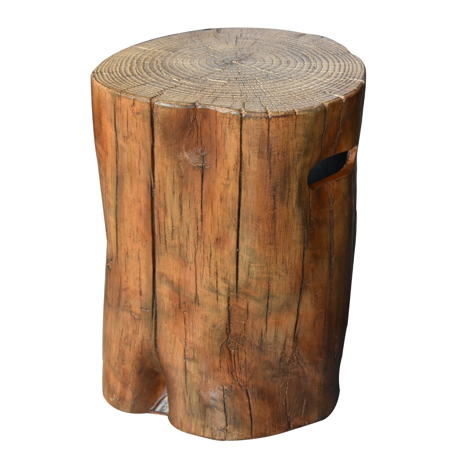 ELEMENTI Gasflaschen-Schutzhülle Abdeckung in Baumstamm-Optik, 50 x 50 x 52 cm (L x B x H)