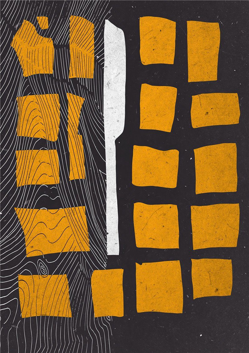 Eingang dekorativer Einfacher, Farbblock-orangefarbener Malerei UG L.Ru Wohnzimmer moderner St), Kunstdruck Bild Kern Abstrakte (3 dekorative Malerei Malereikern,