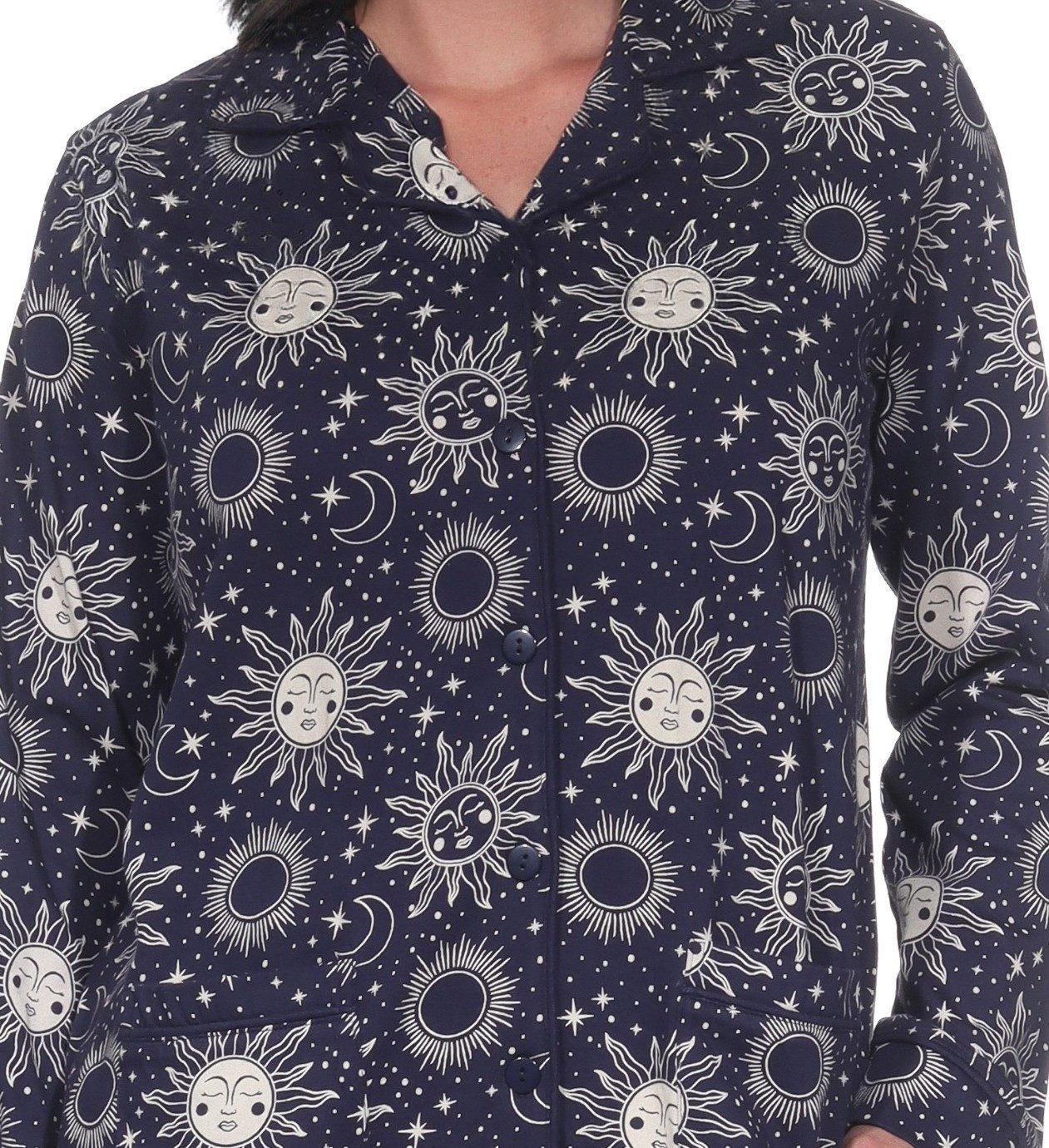 Normann Pyjama Normann Damen Pyjama zum durchknöpfen in softer Jersey Qualität – Bild 4 von 5