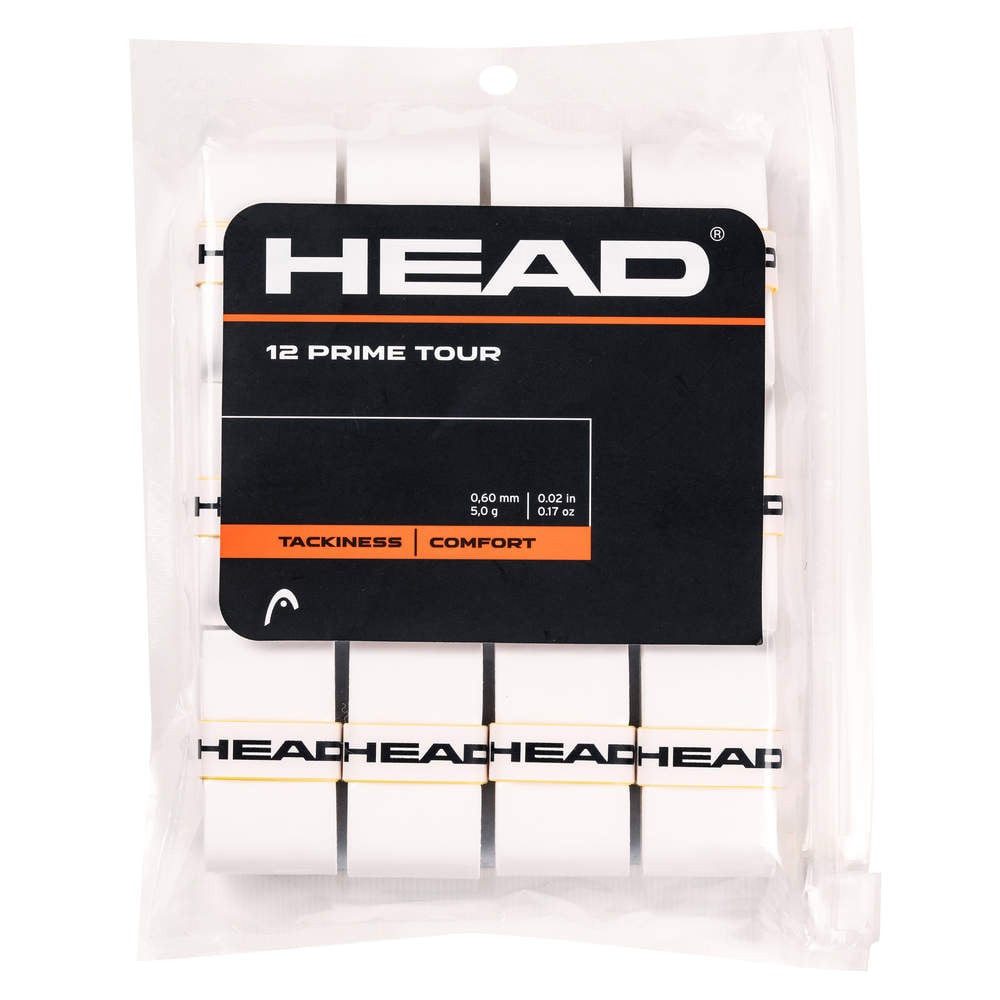 Head Griffband Overgrip Prime Tour 0.6 mm (Komfort, Griffigkeit) weiss 12er