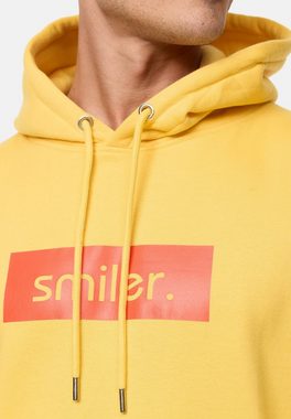 smiler. Kapuzensweatshirt buddy. mit Label-Applikationen