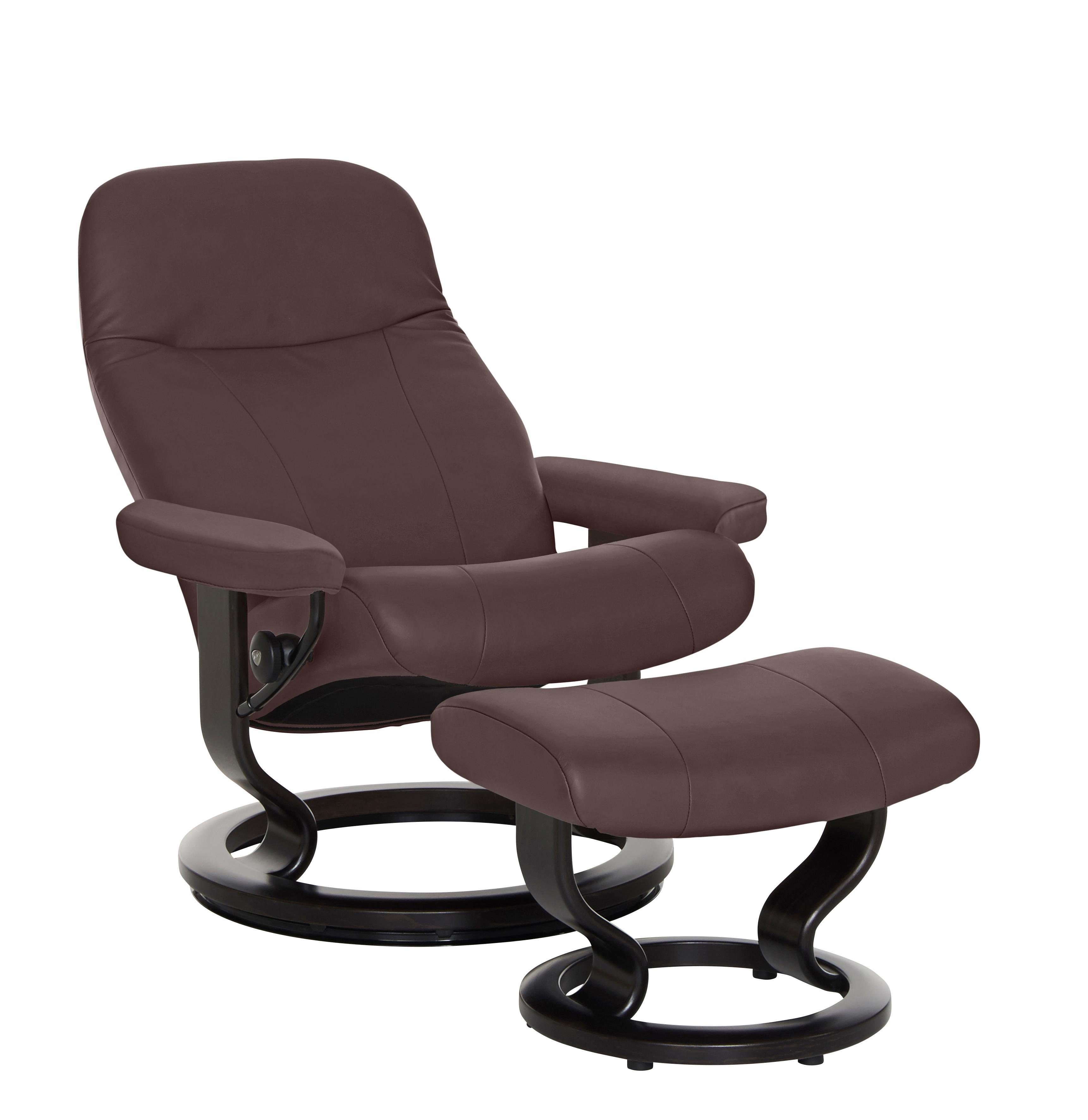 Stressless® Relaxsessel Garda (Set, Relaxsessel mit Hocker), mit Hocker, mit Classic Base, Größe M, Gestell Wenge brown BATICK