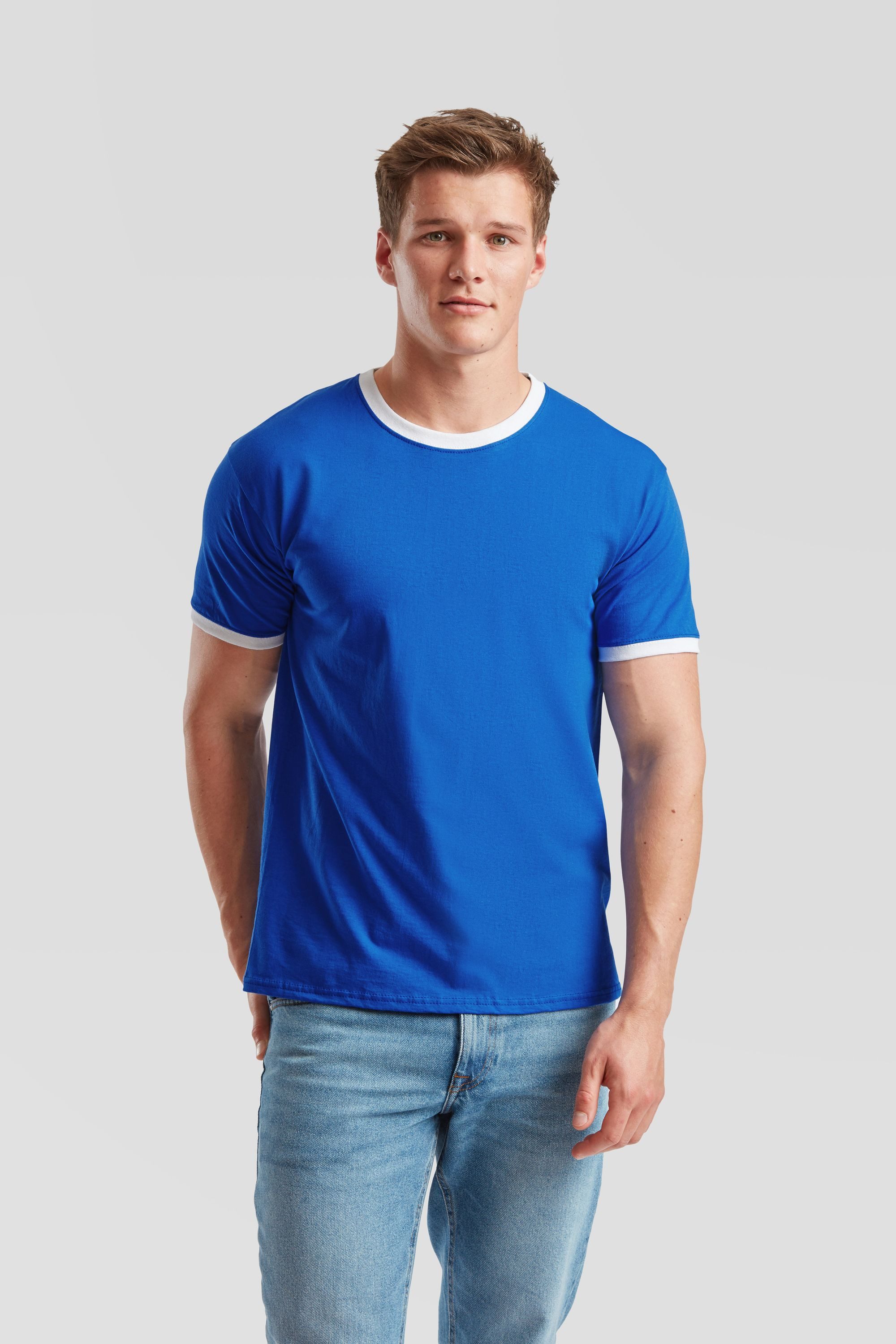 Fruit of the Loom Rundhalsshirt Fruit of the Loom Valueweight Ringer T – Bild 3 von 5
