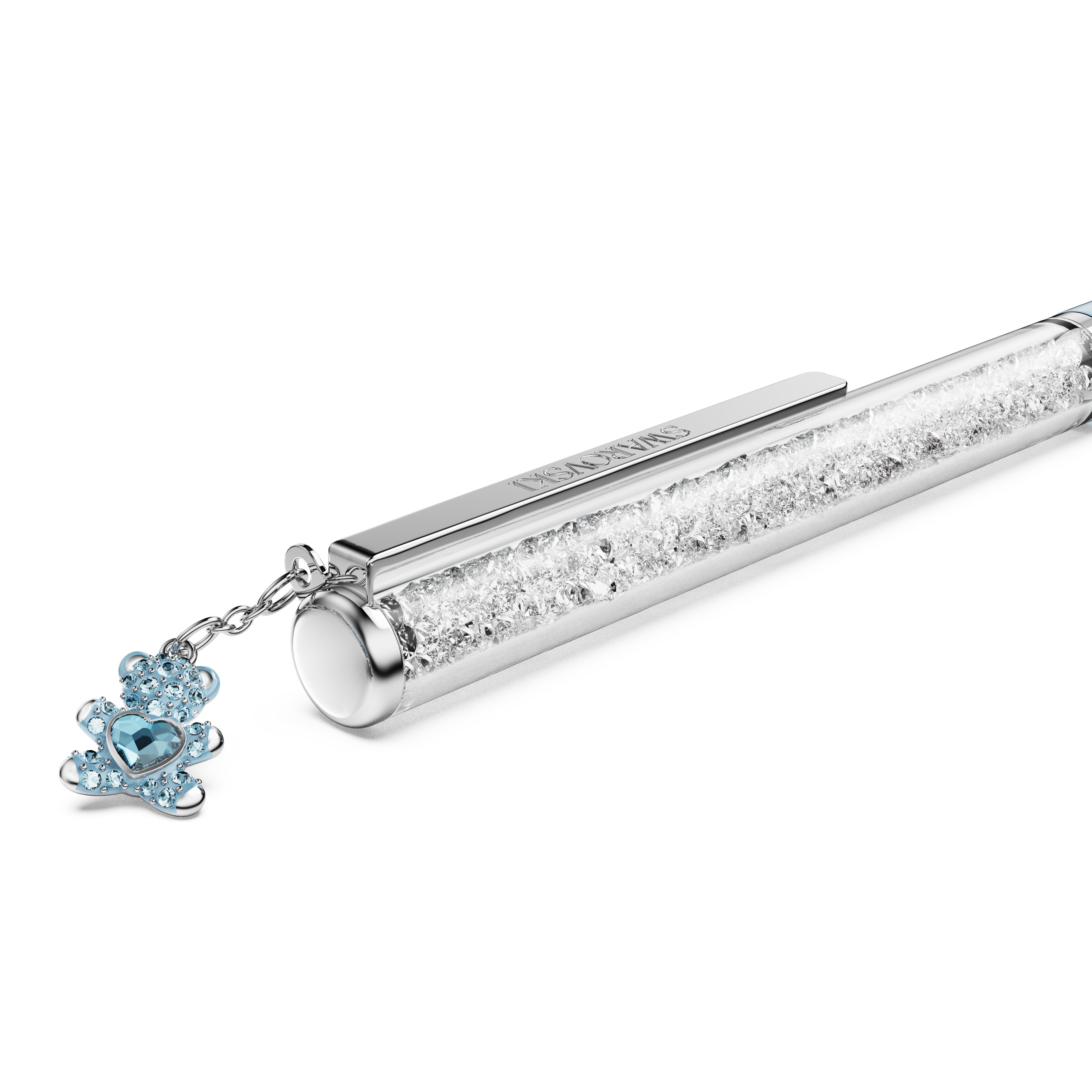 Swarovski Drehkugelschreiber Schreibgerät Geschenk CRYSTALLINE mit Teddy-Charm, mit Swarovski® Kristallen