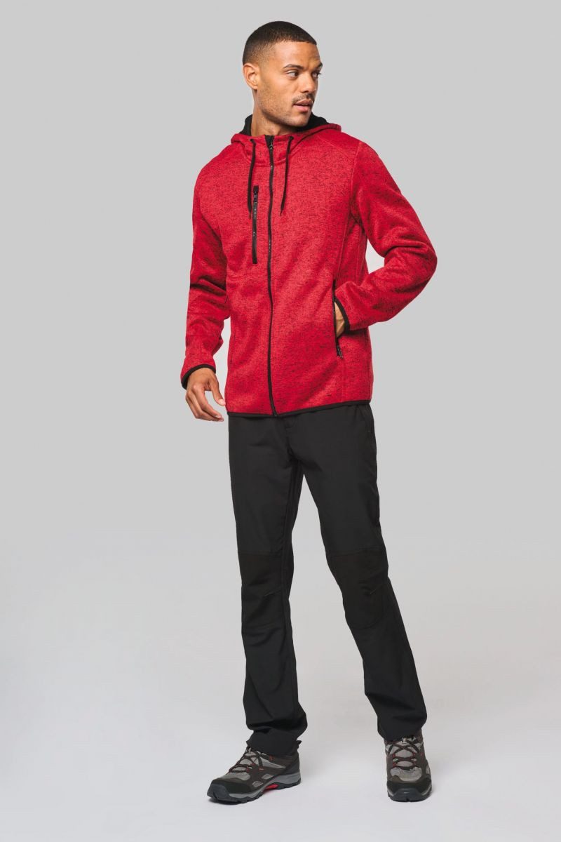 Proact Kapuzensweatjacke Herren-Hoodie aus Chiné