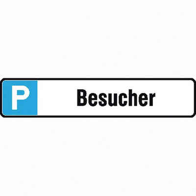SafetyMarking Hinweisschild Parkplatzschild Symbol: P, Text: Besucher