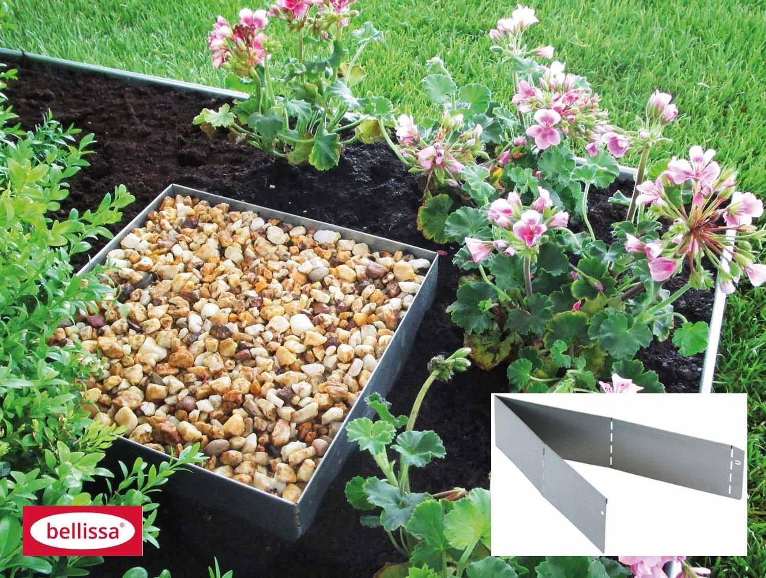 Rasenkante Bellissa Rasenkante Square verzinkt 40x40cm H20cm Beetumrandung Beetei
