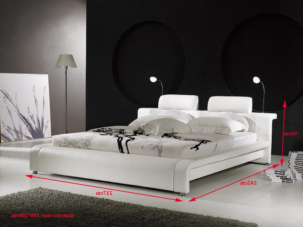 Xlmoebel Polsterbett Elegantes Doppelbett mit Lederpolsterung und modernem Design (Doppelbett, Bett), Hergestellt in Europa