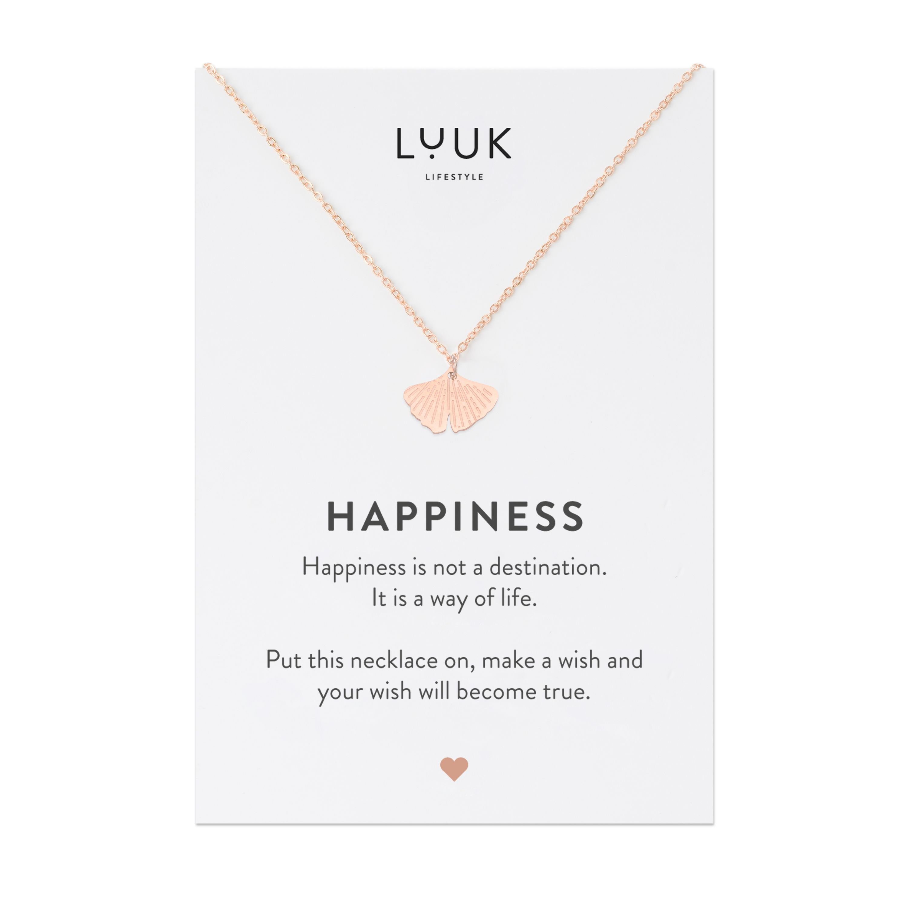 LUUK LIFESTYLE Kette mit Anhänger Ginkgo, günstig online kaufen