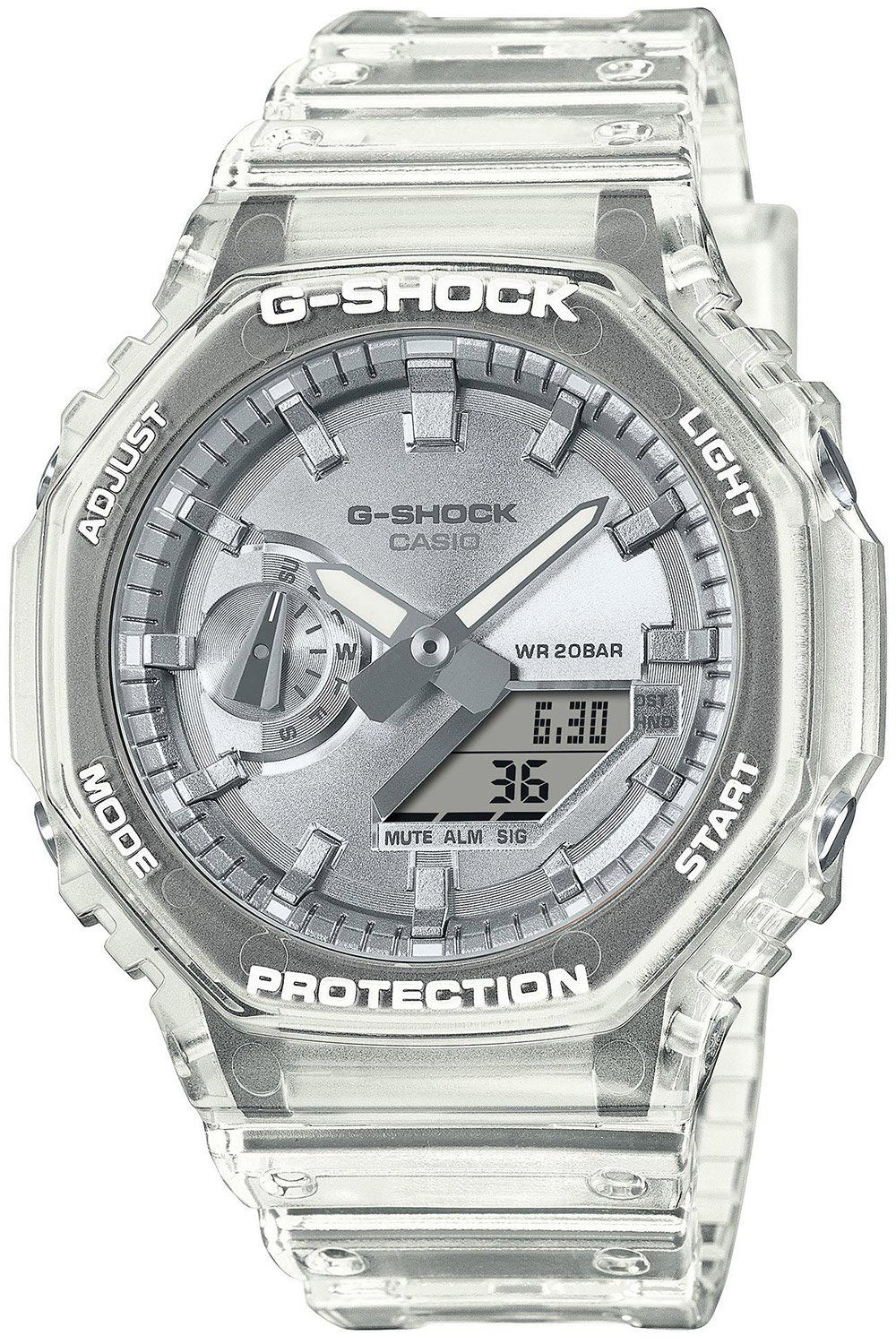 CASIO G-SHOCK Quarzuhr G-Shock Classic Ana-Digi Uhr Transparent/Silberfarben