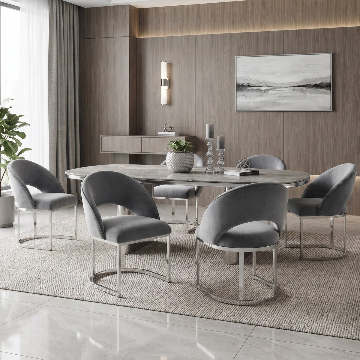 Odikalo Esszimmerstuhl Esszimmerstuhl-Set Polsterstuhl Esszimmer, Samtstoff (bequem und atmungsaktiv, geeignet für Restaurants, Wohnzimmer, Cafés und andere Orte, moderner Stil)