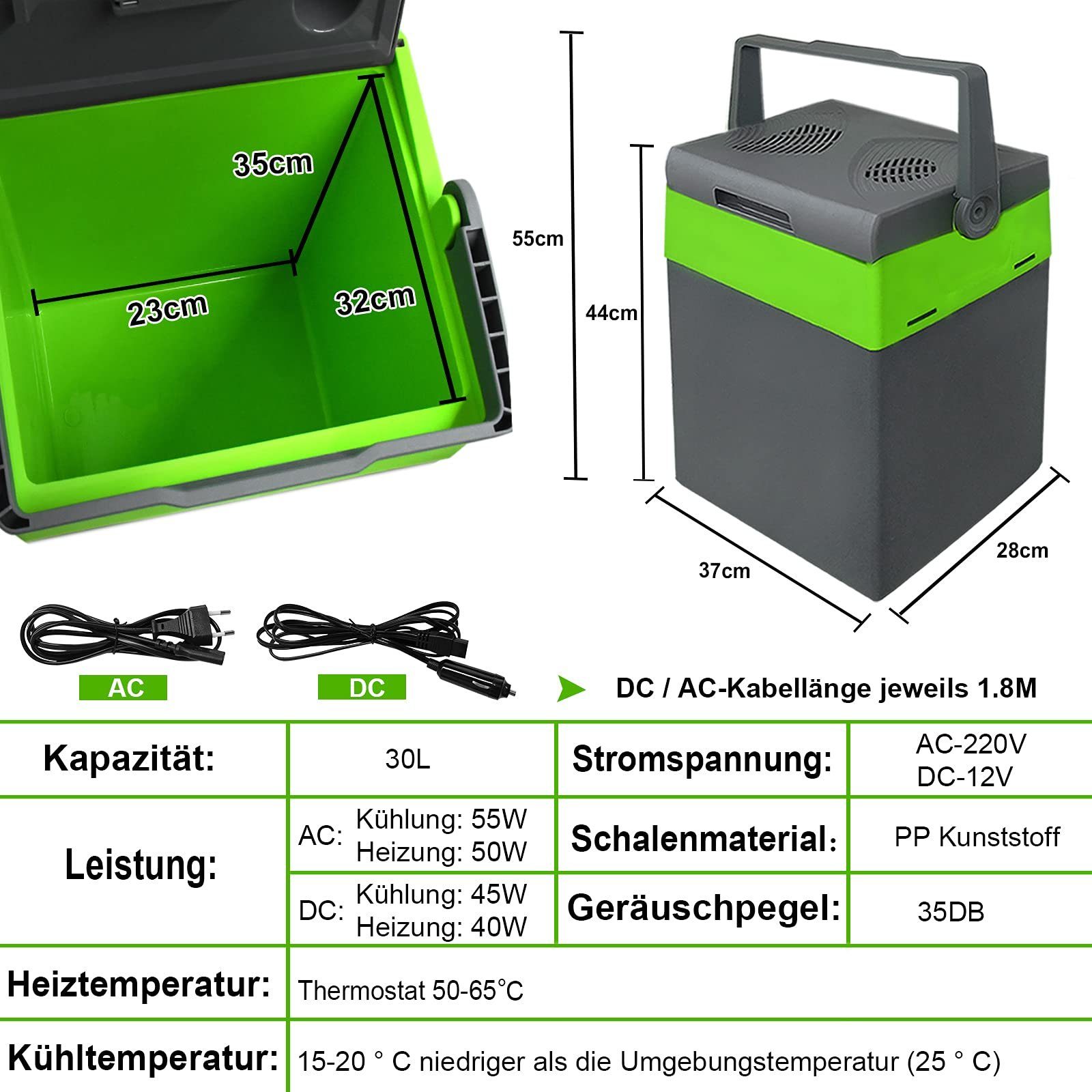 UISEBRT Outdoor-Flaschenkühler Kühlbox Thermo-Elektrisch 12 V 220V