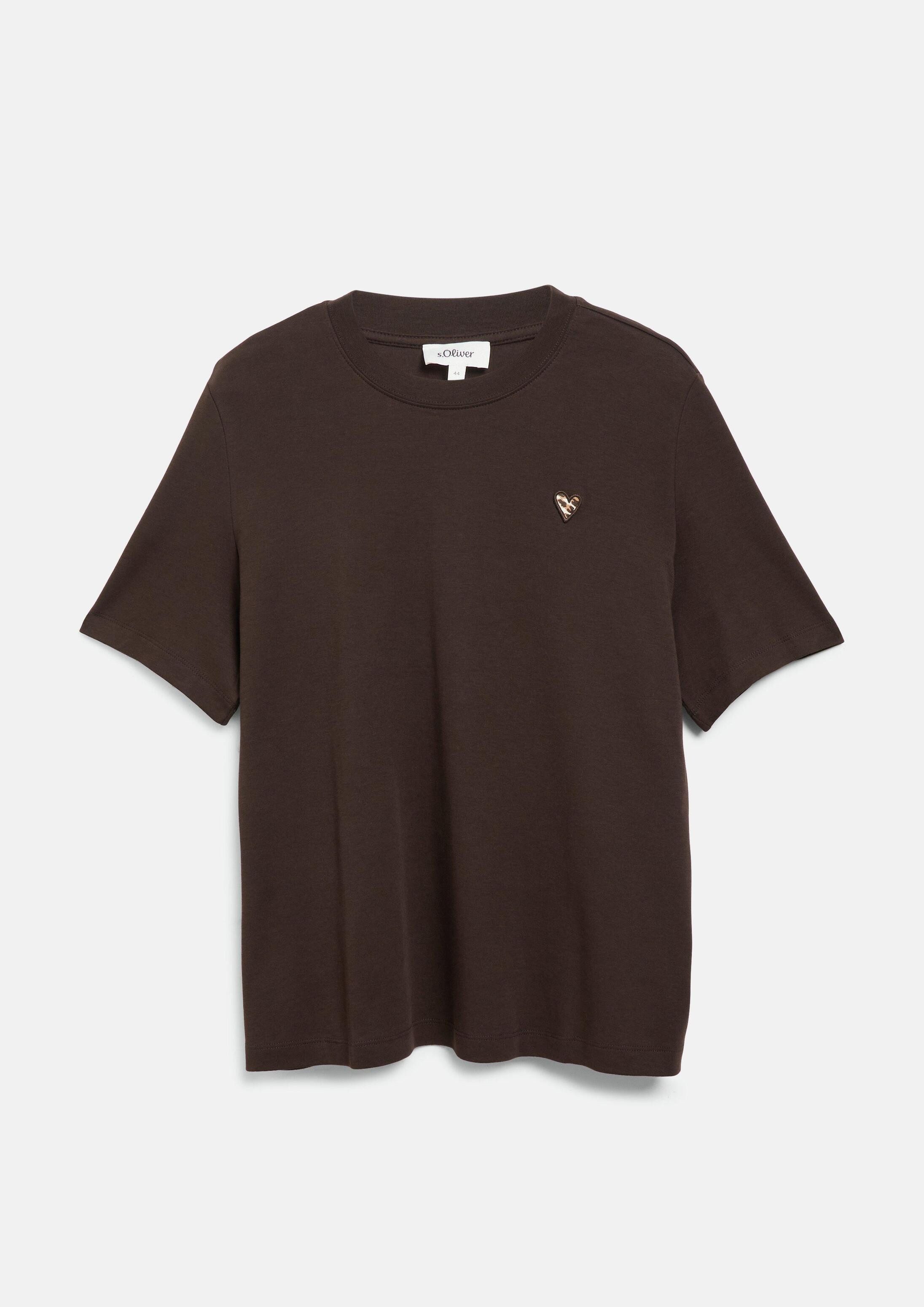 s.Oliver Kurzarmshirt T-Shirt T-Shirt mit Leo-Herz