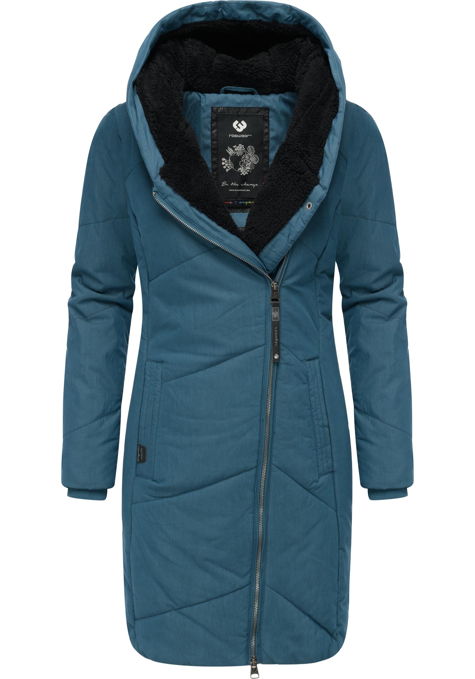 Ragwear Wintermantel Gordon Long gesteppter Winterparka mit asymmetrischem Kragen – Bild 4 von 5