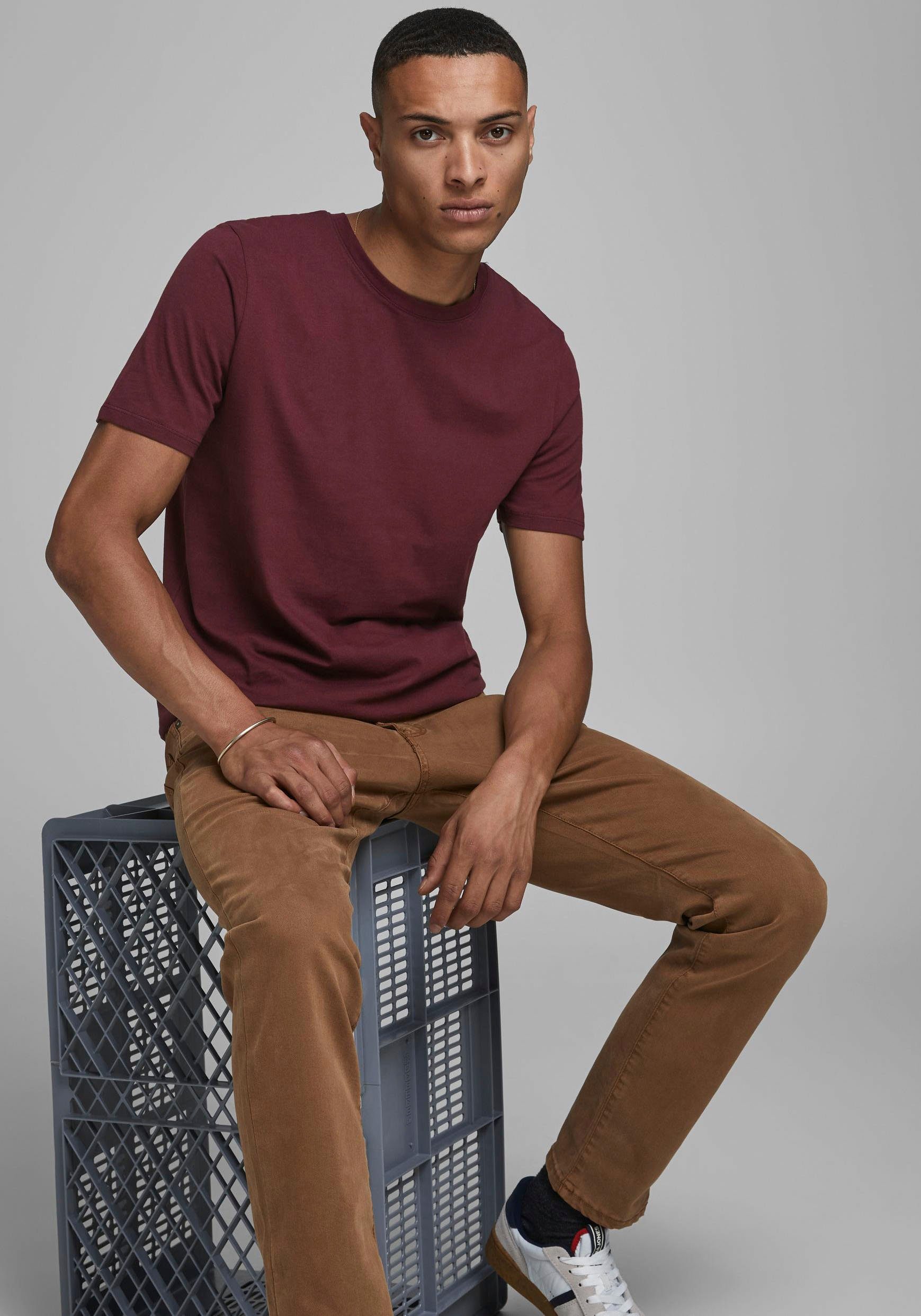 Jack & Jones Rundhalsshirt JJEORGANIC BASIC günstig online kaufen