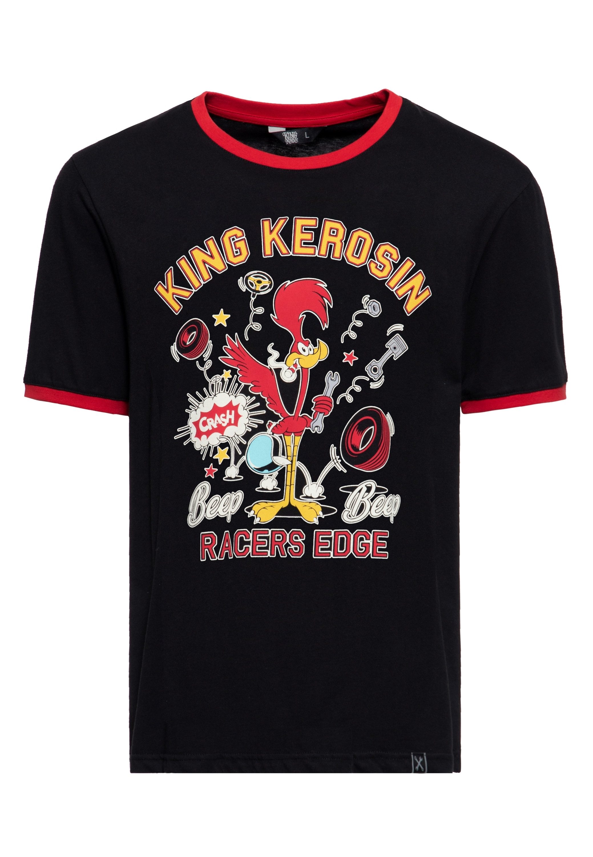 KingKerosin Print-Shirt Beep Beep (1-tlg) mit Print Artwork